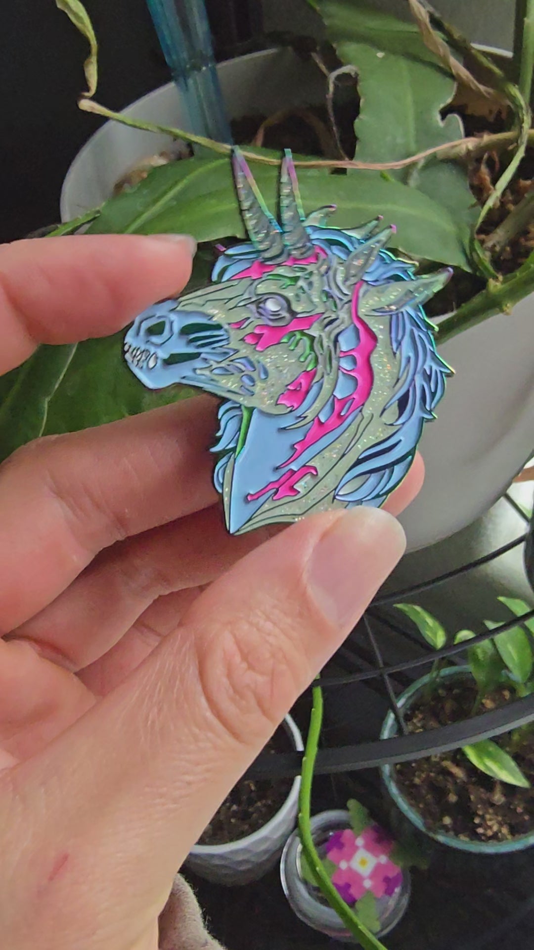 Mutant Unicorn Anodized Rainbow Metallic Pin