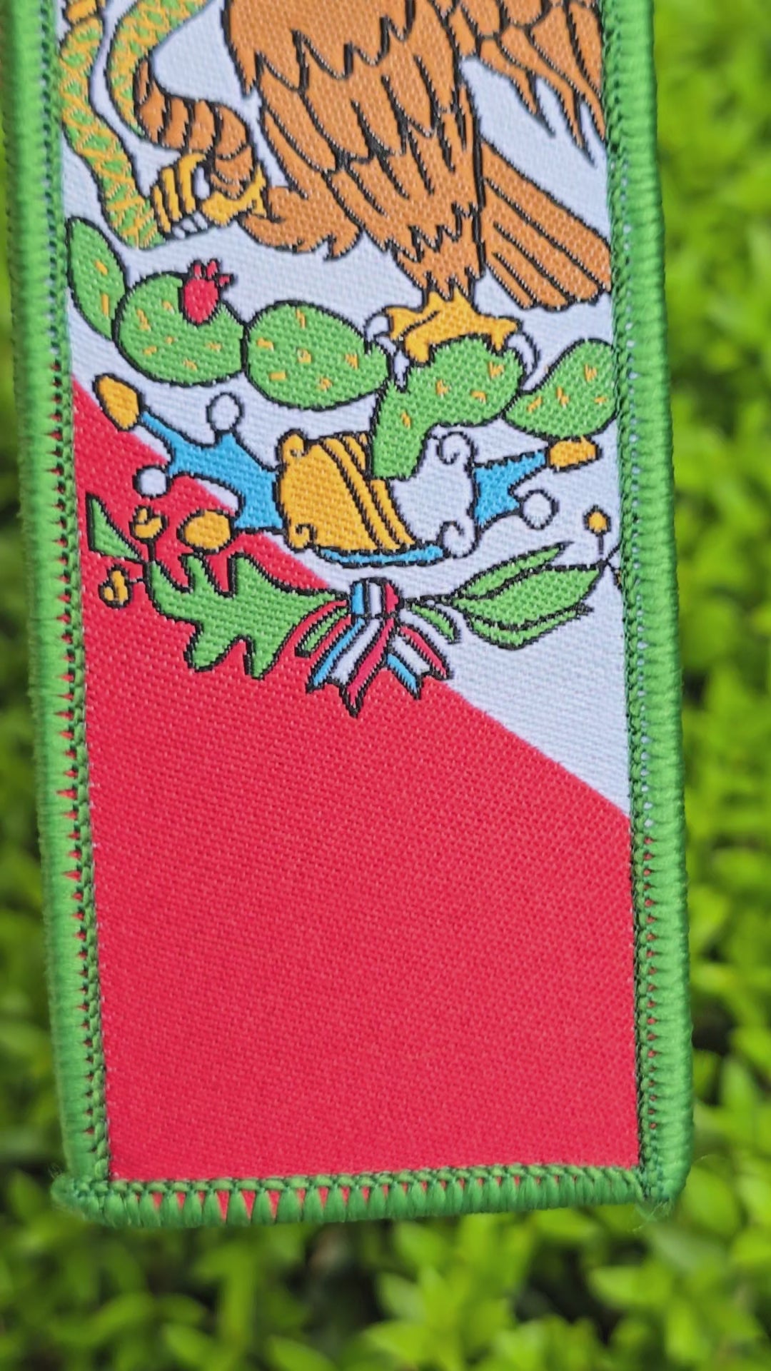 Mexican Flag Woven Jet Tag