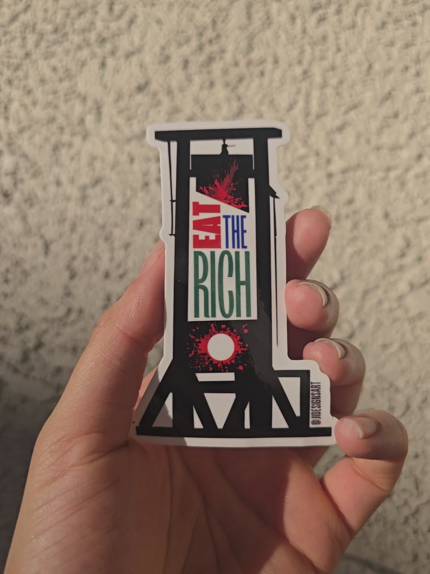 Eat the Rich Guillotine Sticker