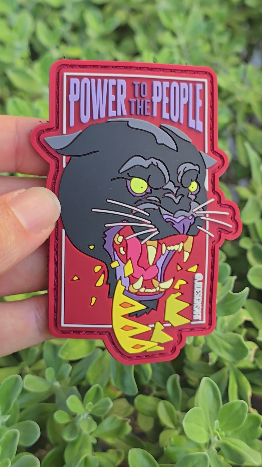 Black Panthers "No Kings" Rubber Hook and Loop Patch