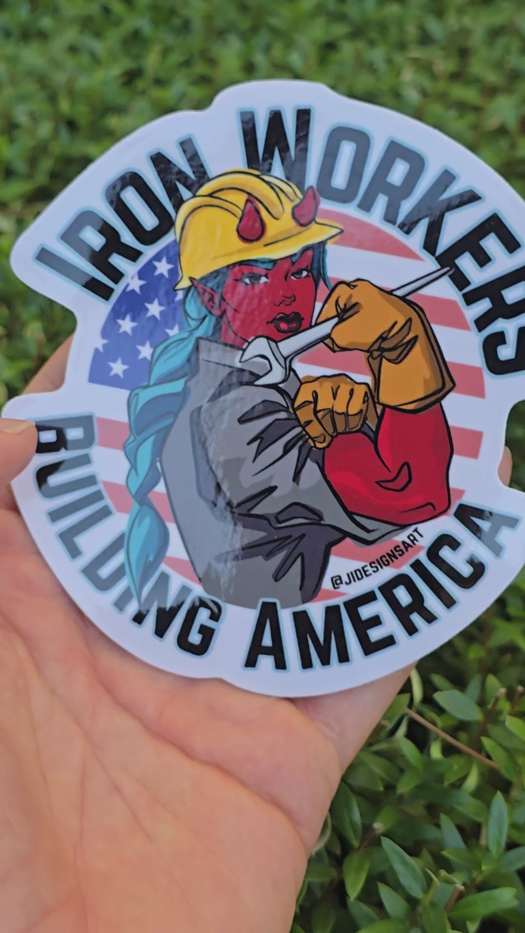 Steel Worker Trade Worker Weatherproof Sticker