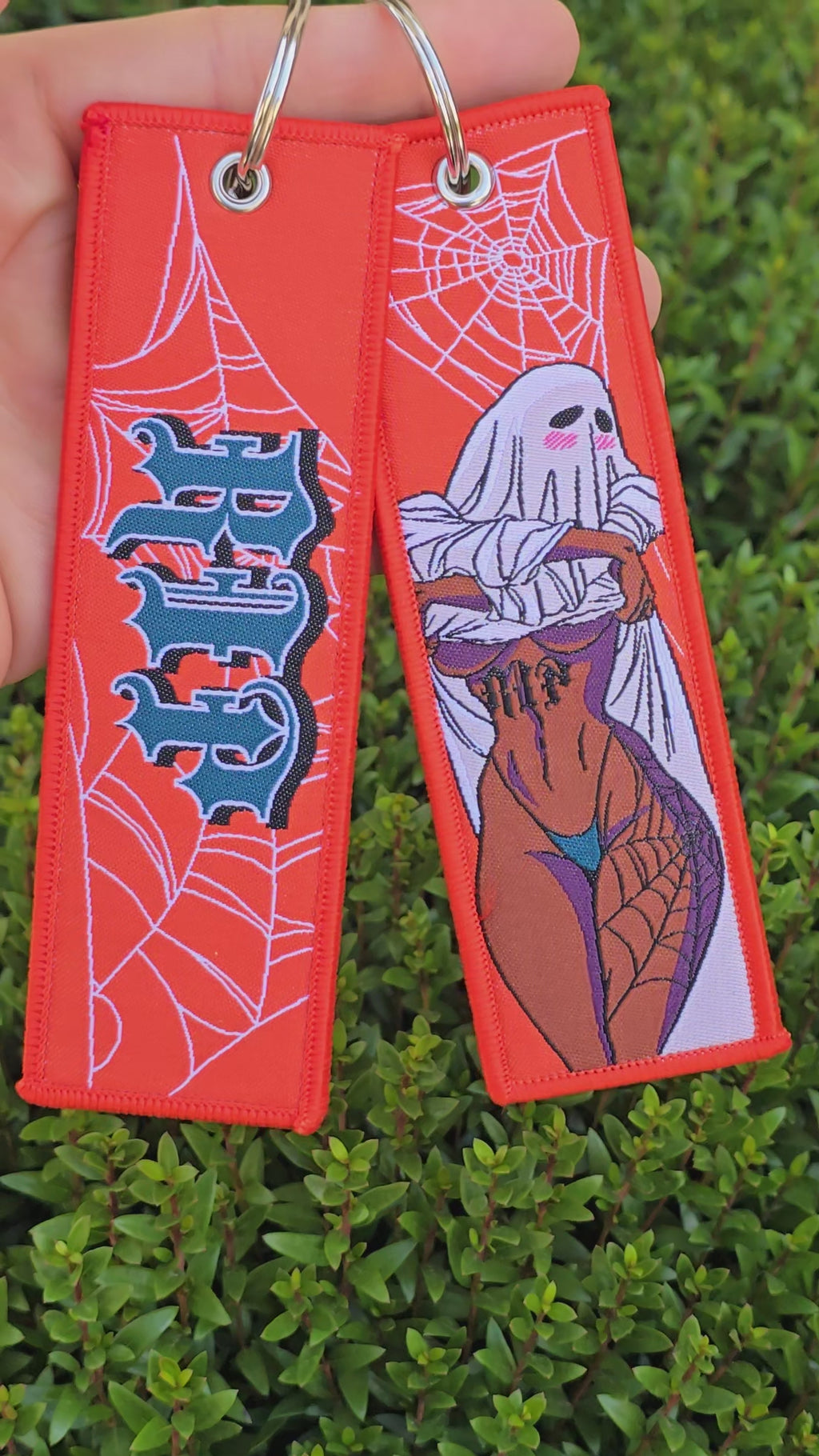 RIP Sexy Ghost Girl Jet Tag Keychain