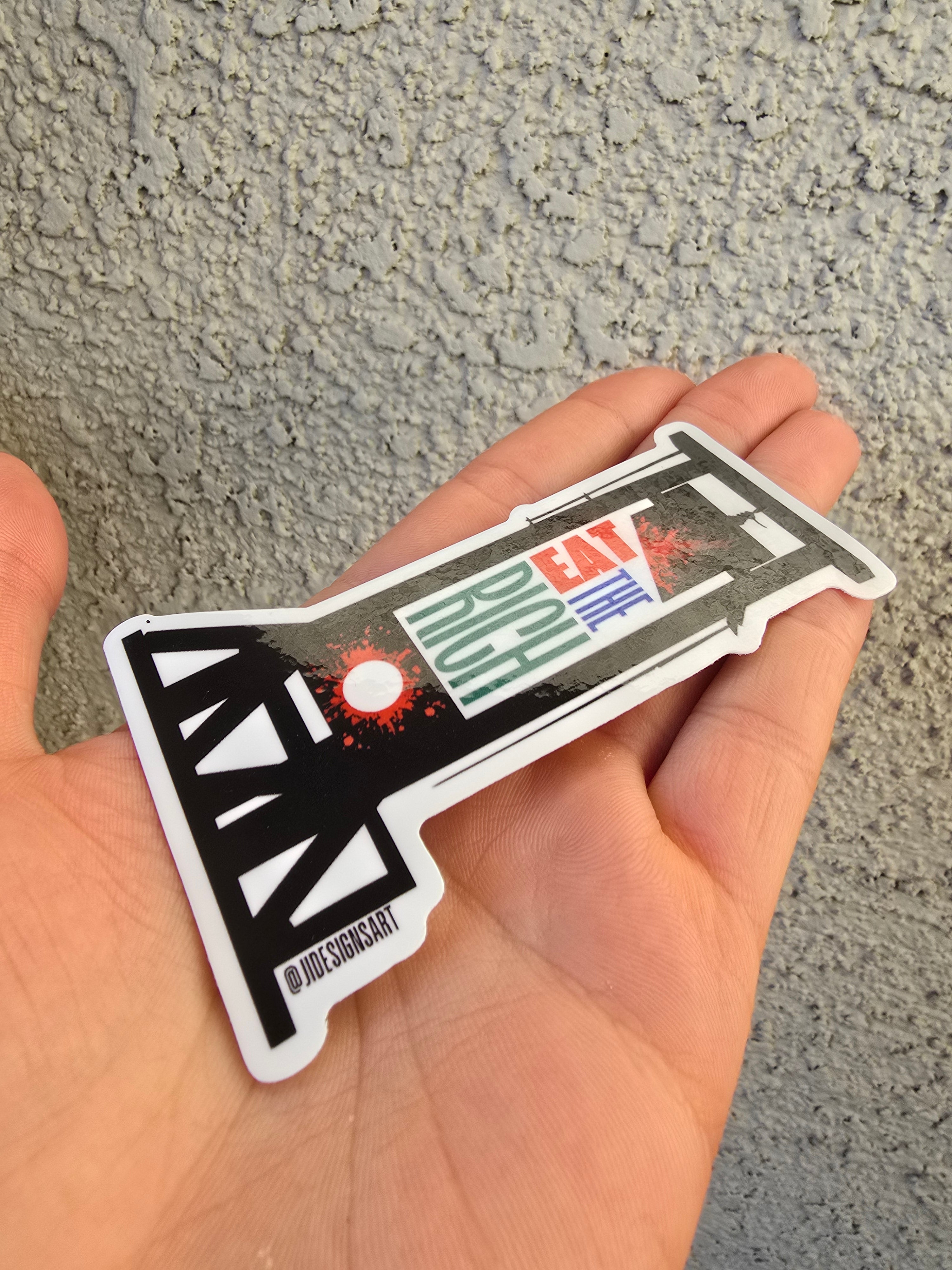 Eat the Rich Guillotine Sticker