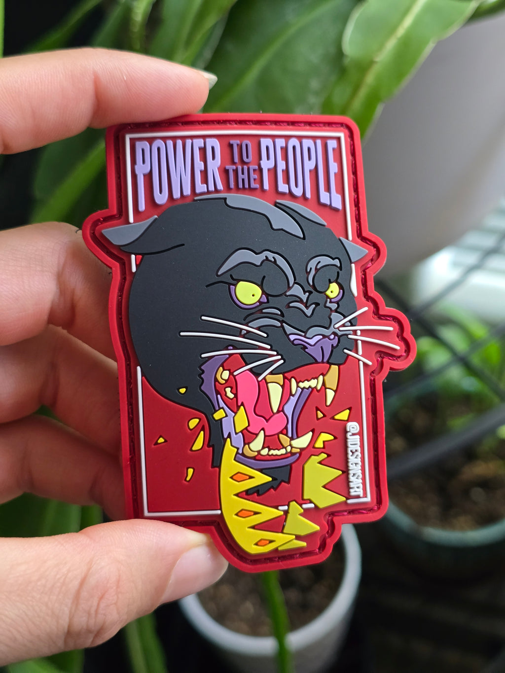 Black Panthers "No Kings" Rubber Hook and Loop Patch