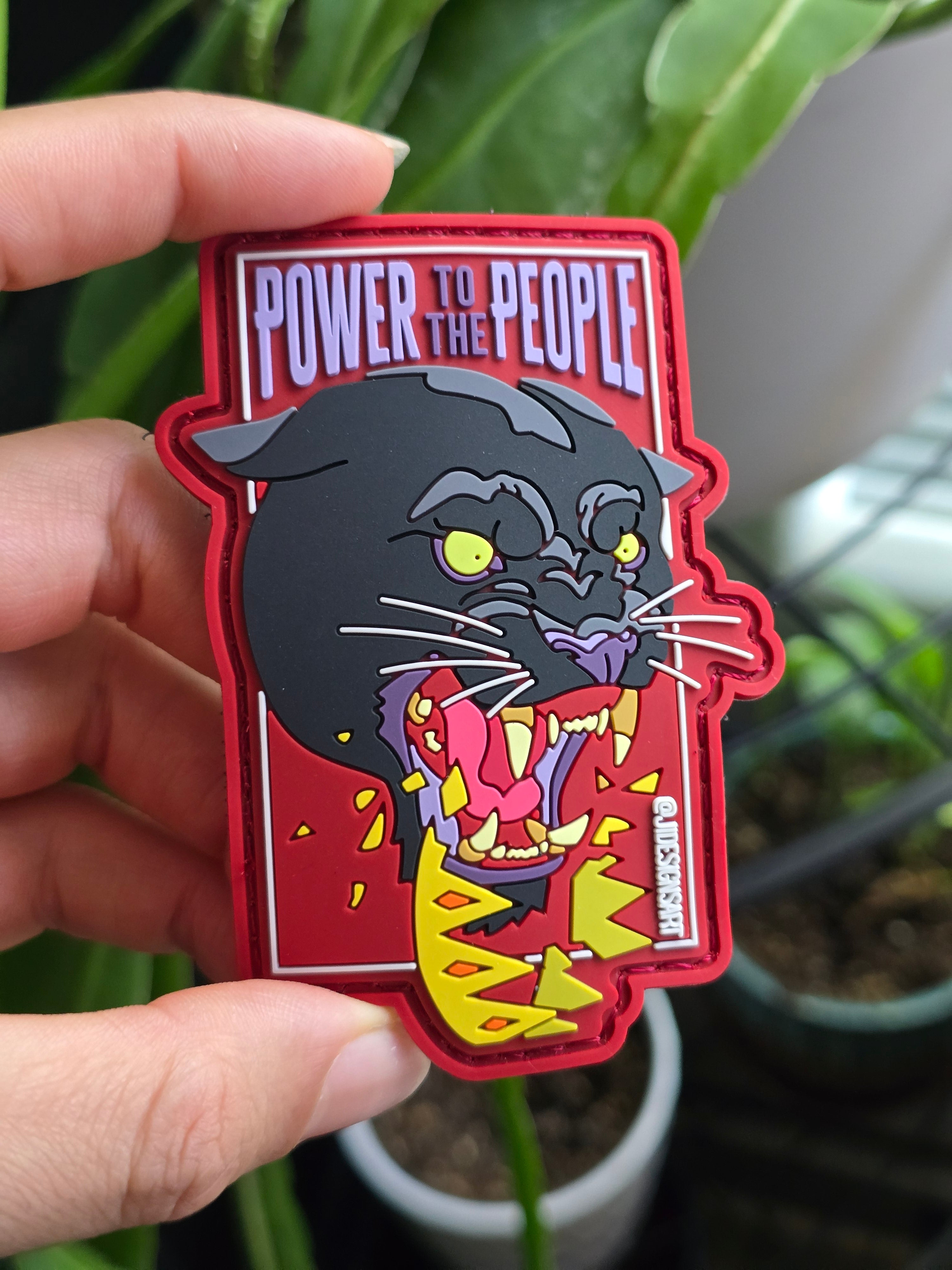 Black Panthers "No Kings" Rubber Hook and Loop Patch