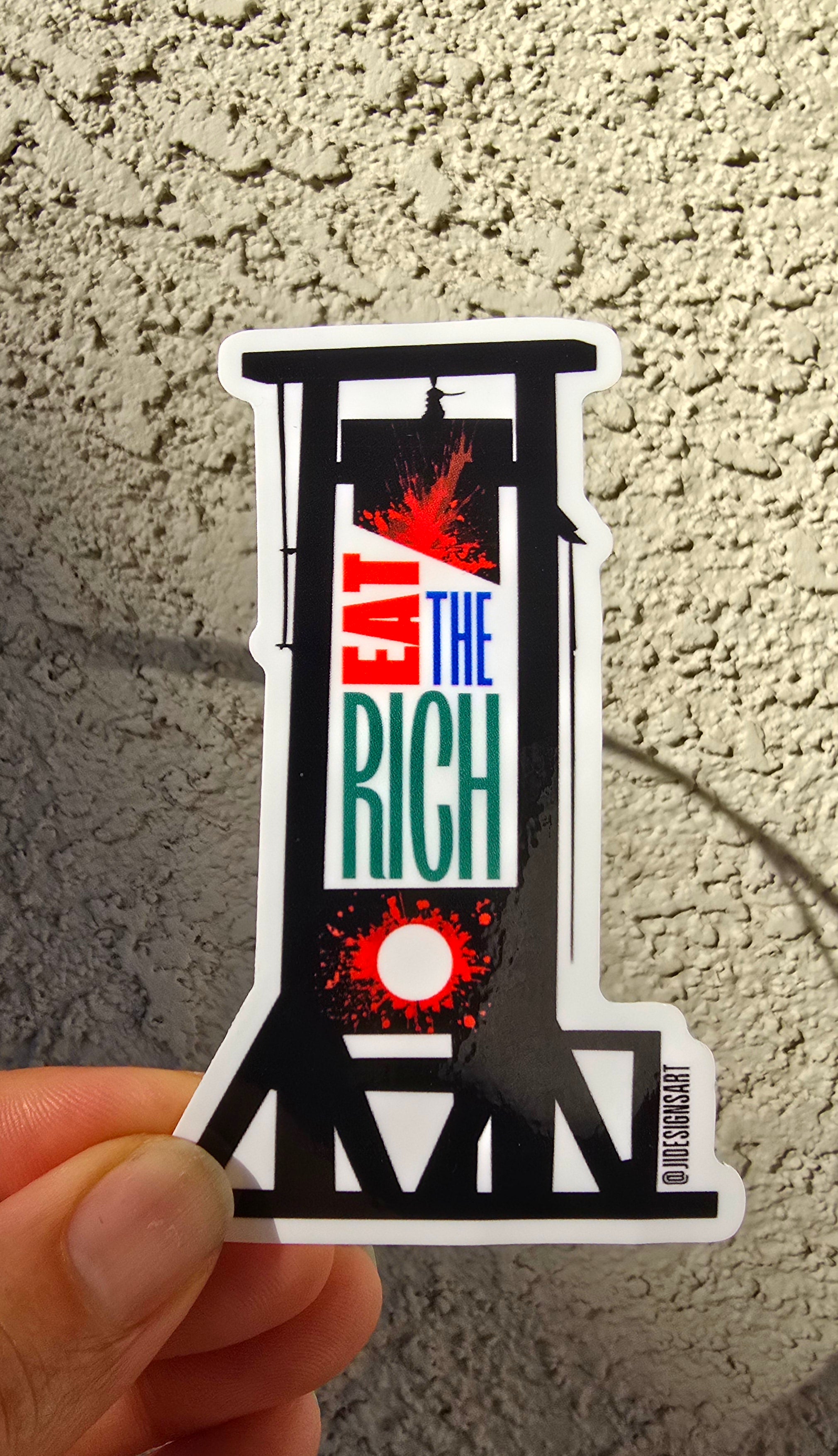 Eat the Rich Guillotine Sticker