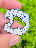 Halloween Fangs with Rhinestone Tooth Gem Enamel Pin