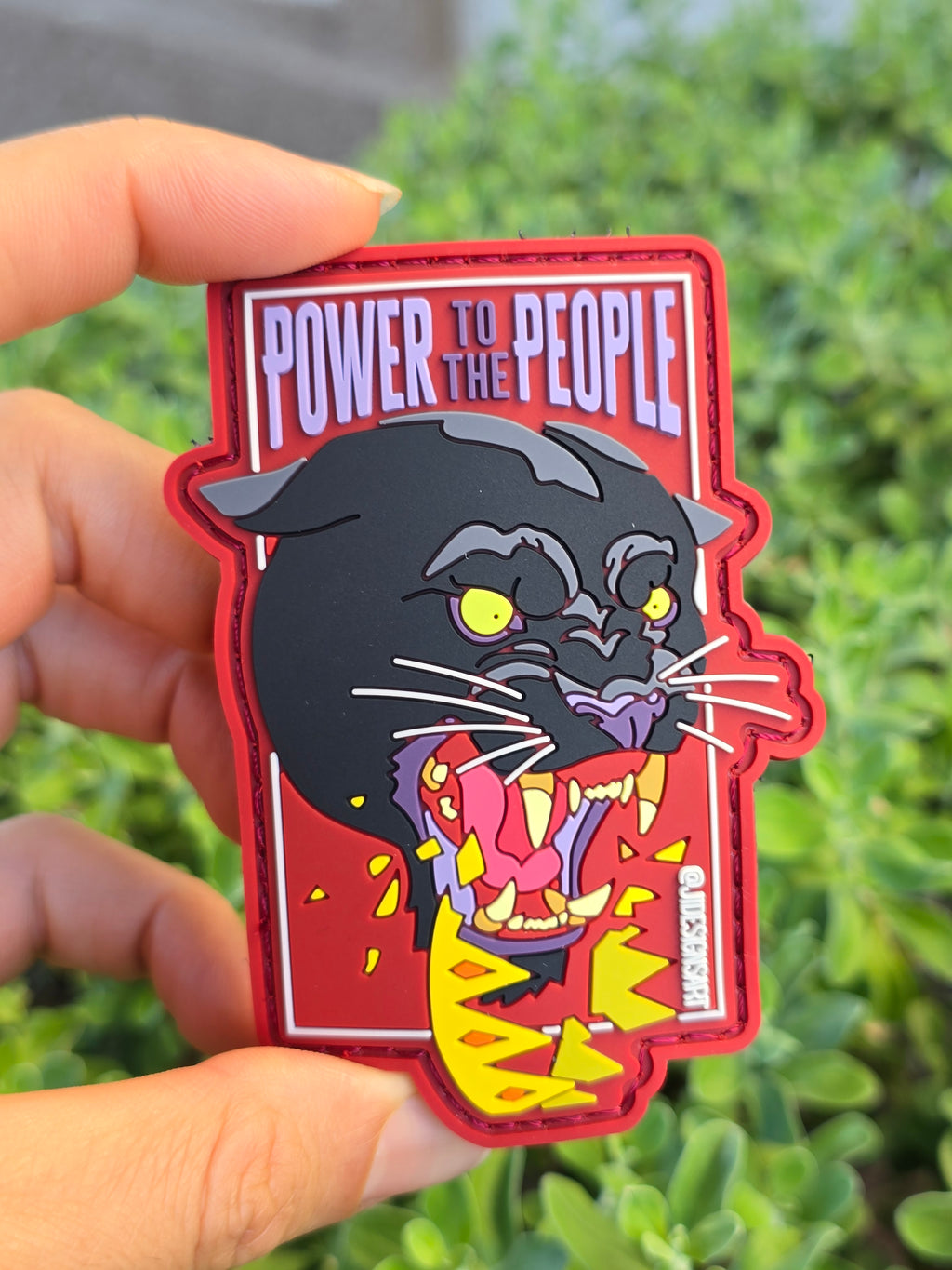 Black Panthers "No Kings" Rubber Hook and Loop Patch