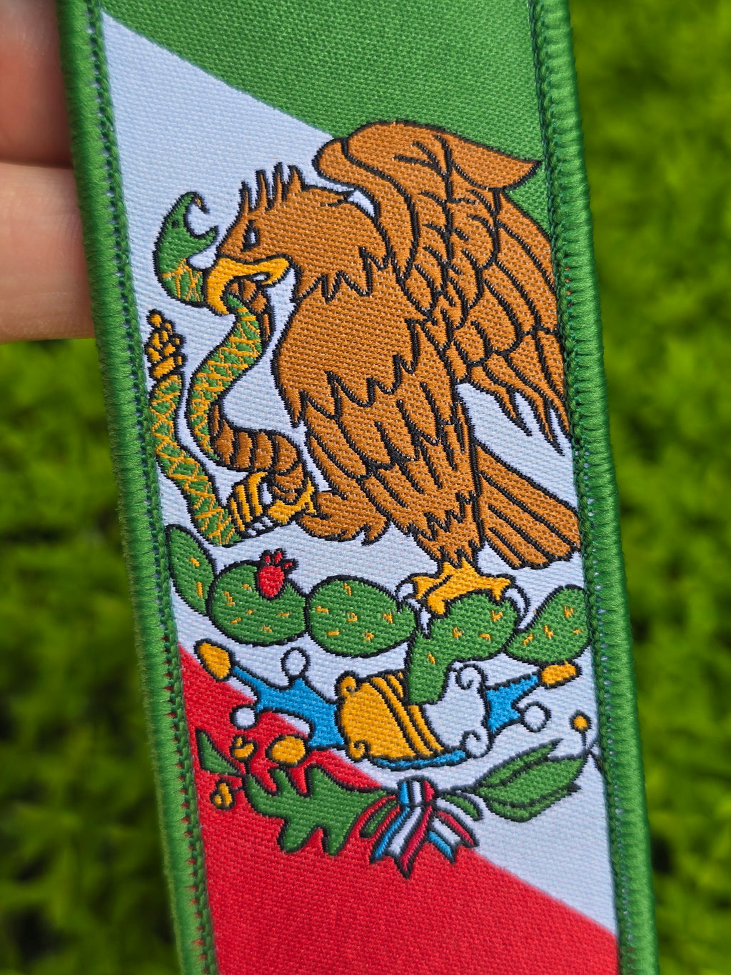Mexican Flag Woven Jet Tag