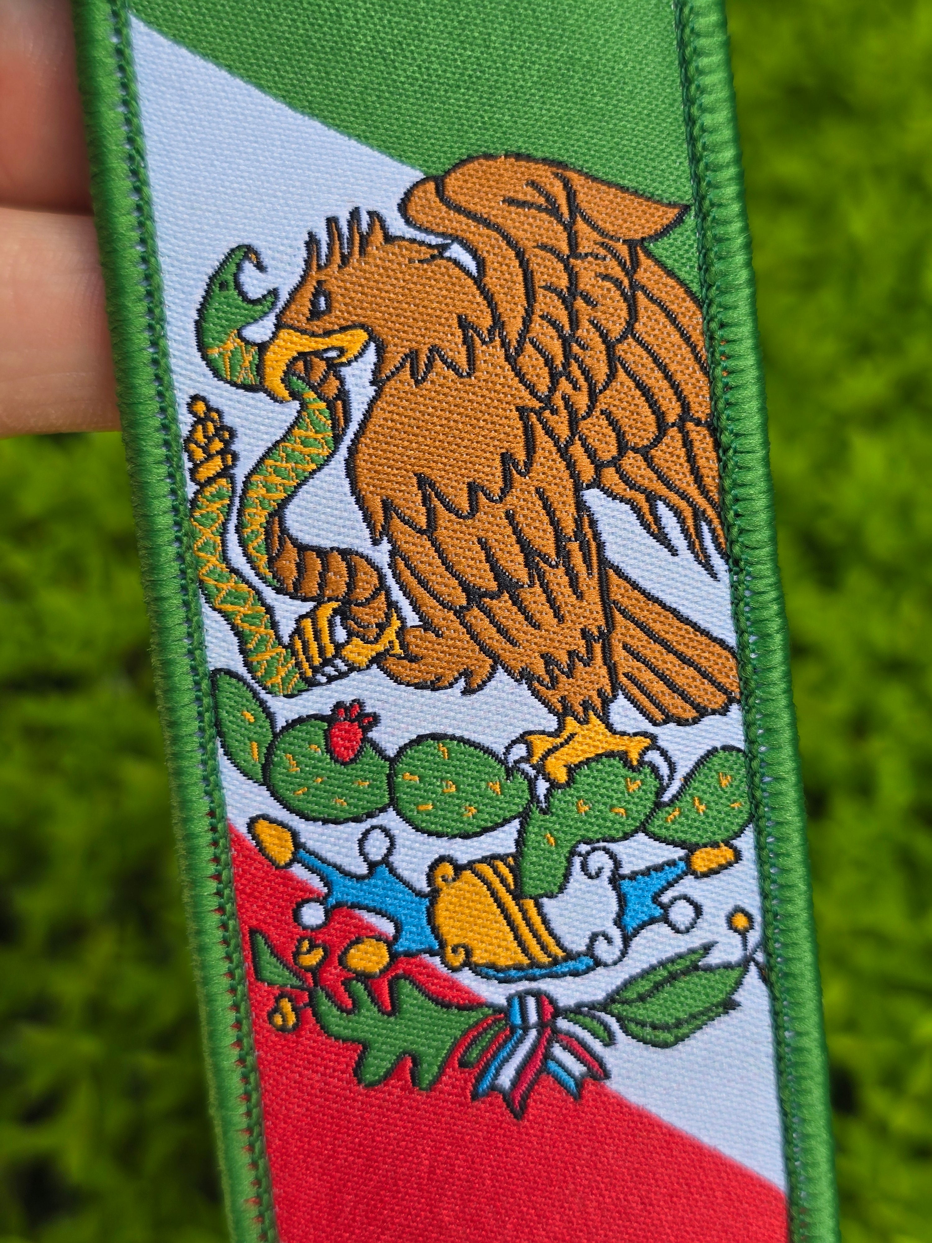Mexican Flag Woven Jet Tag