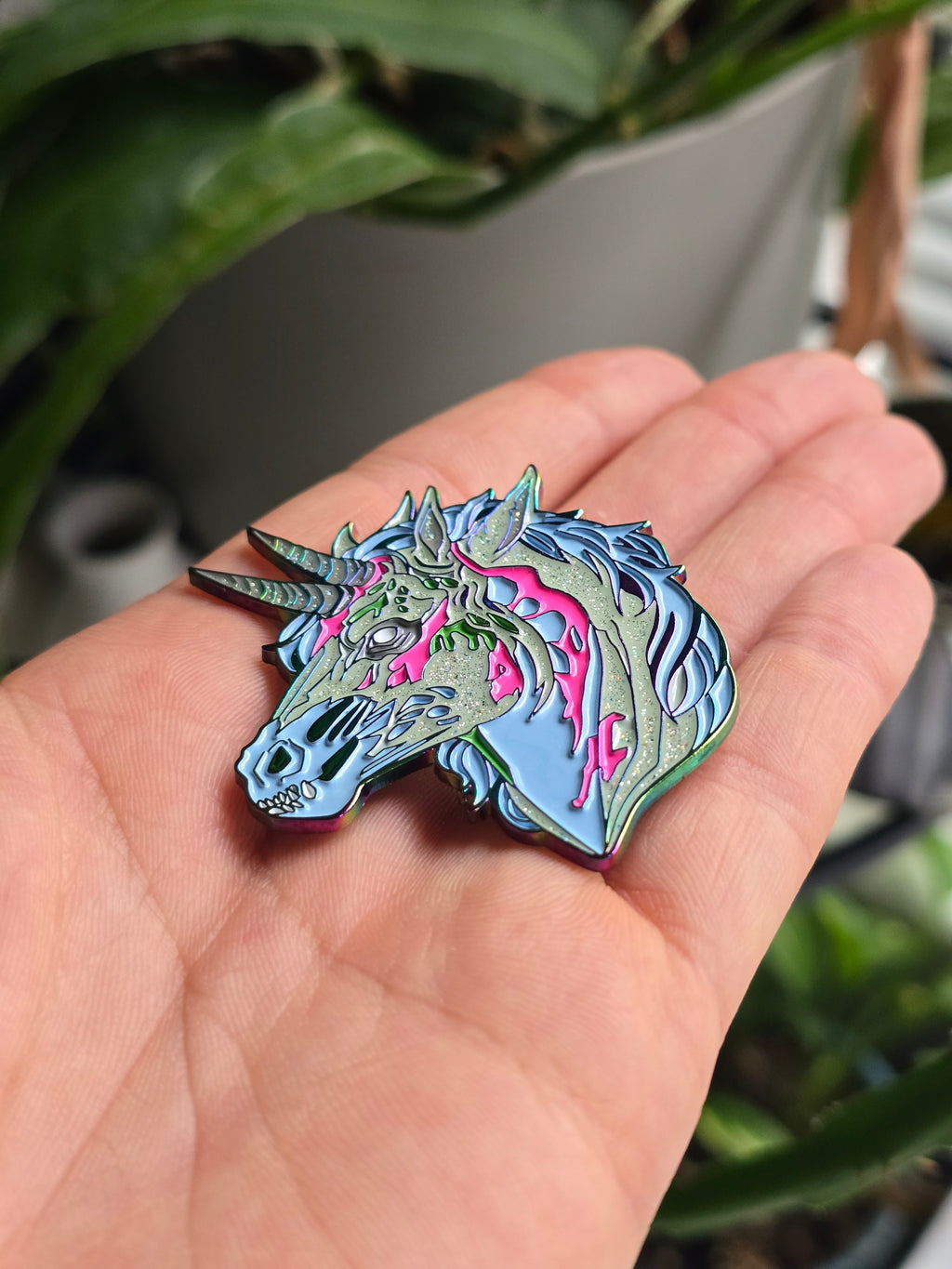 Mutant Unicorn Anodized Rainbow Metallic Pin