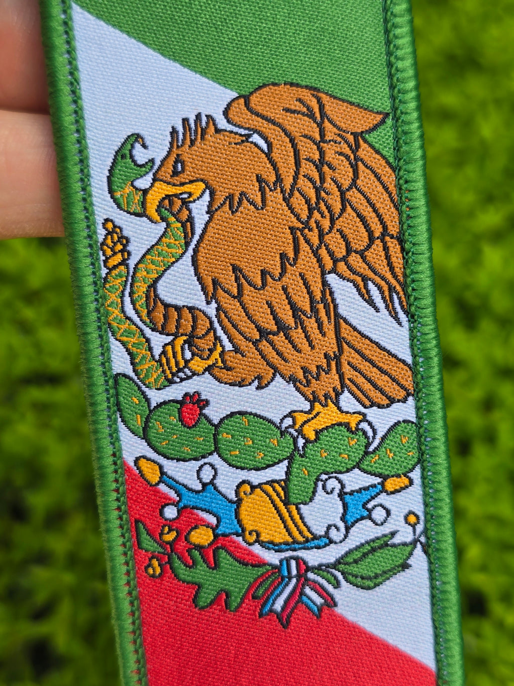 Mexican Flag Woven Jet Tag
