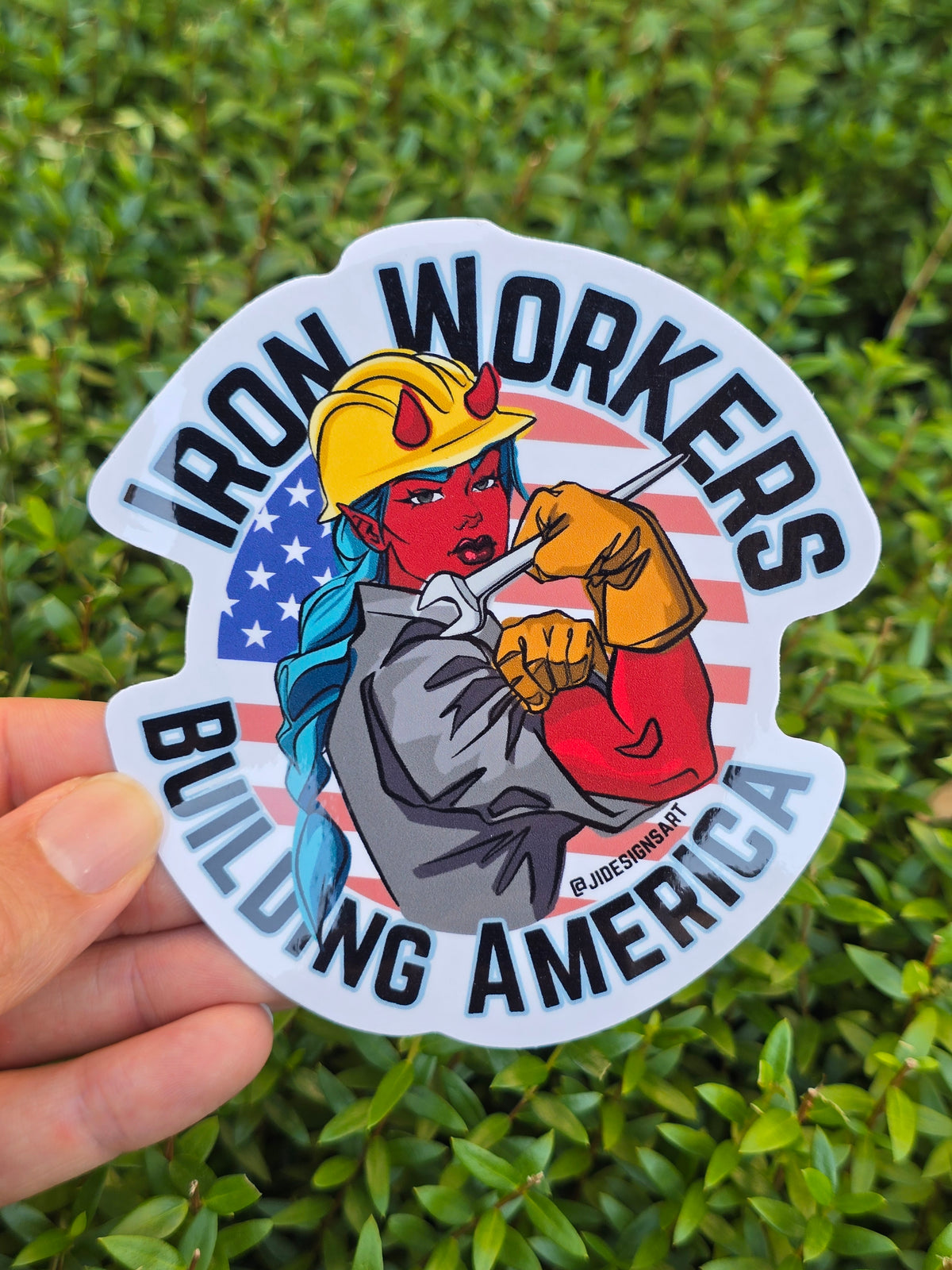 Steel Worker Trade Worker Weatherproof Sticker