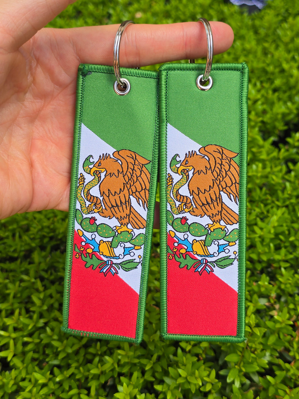 Mexican Flag Woven Jet Tag