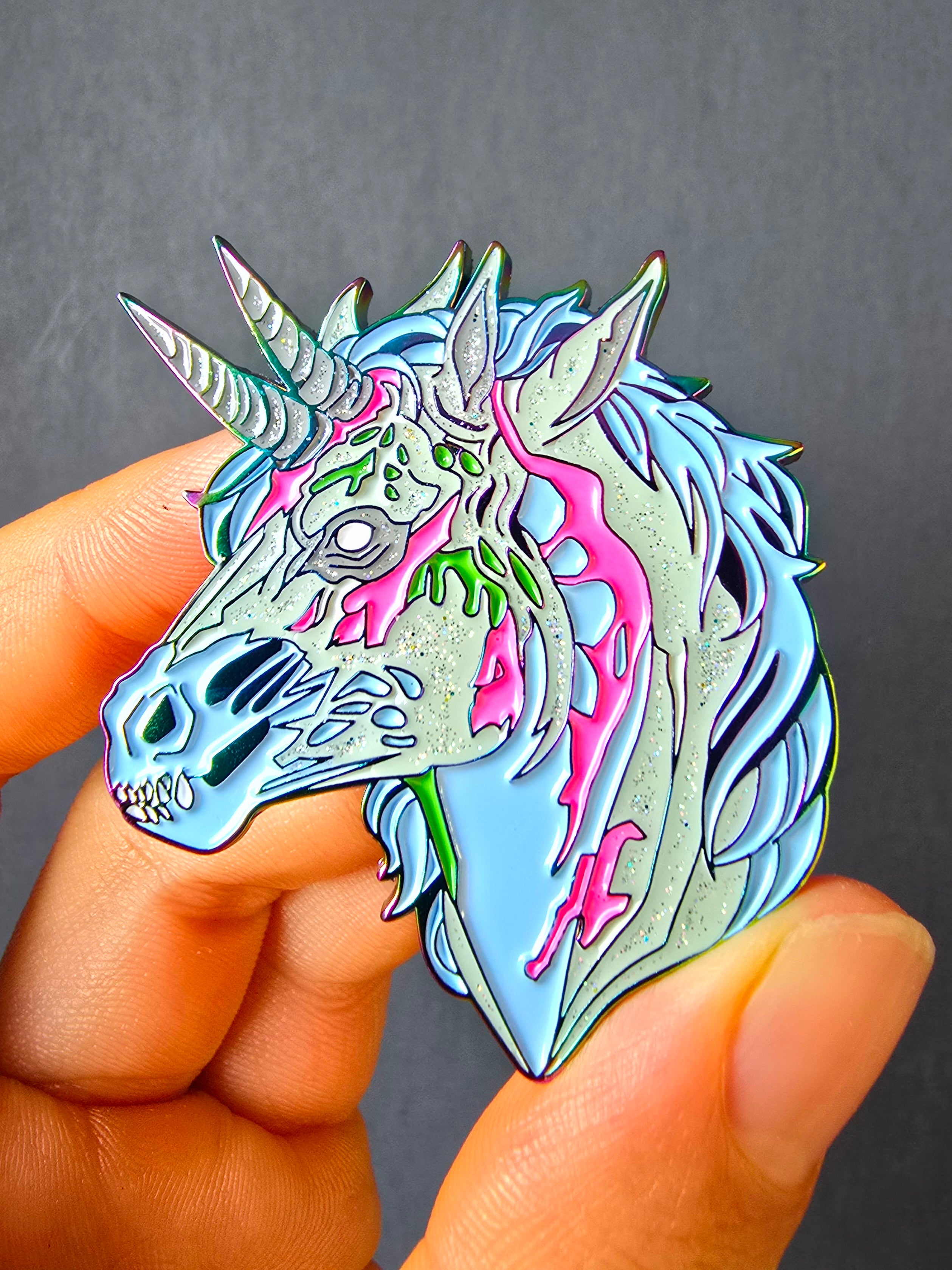 Mutant Unicorn Anodized Rainbow Metallic Pin