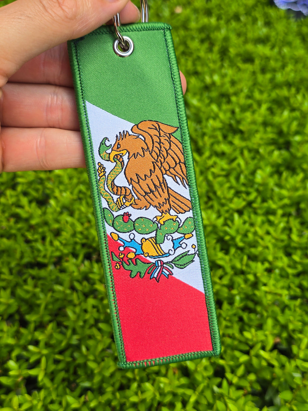 Mexican Flag Woven Jet Tag