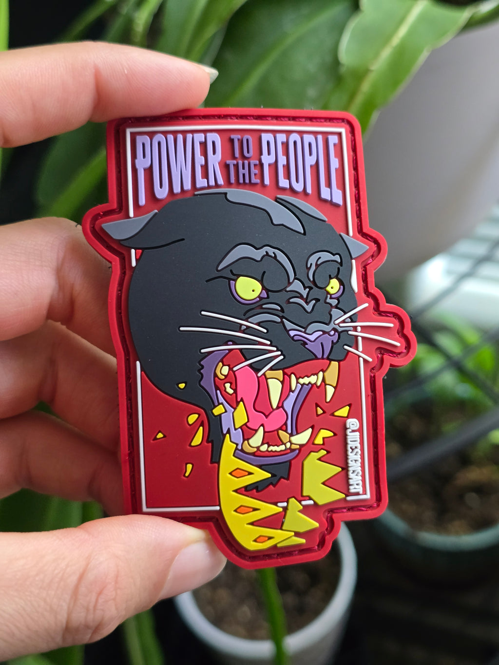 Black Panthers "No Kings" Rubber Hook and Loop Patch