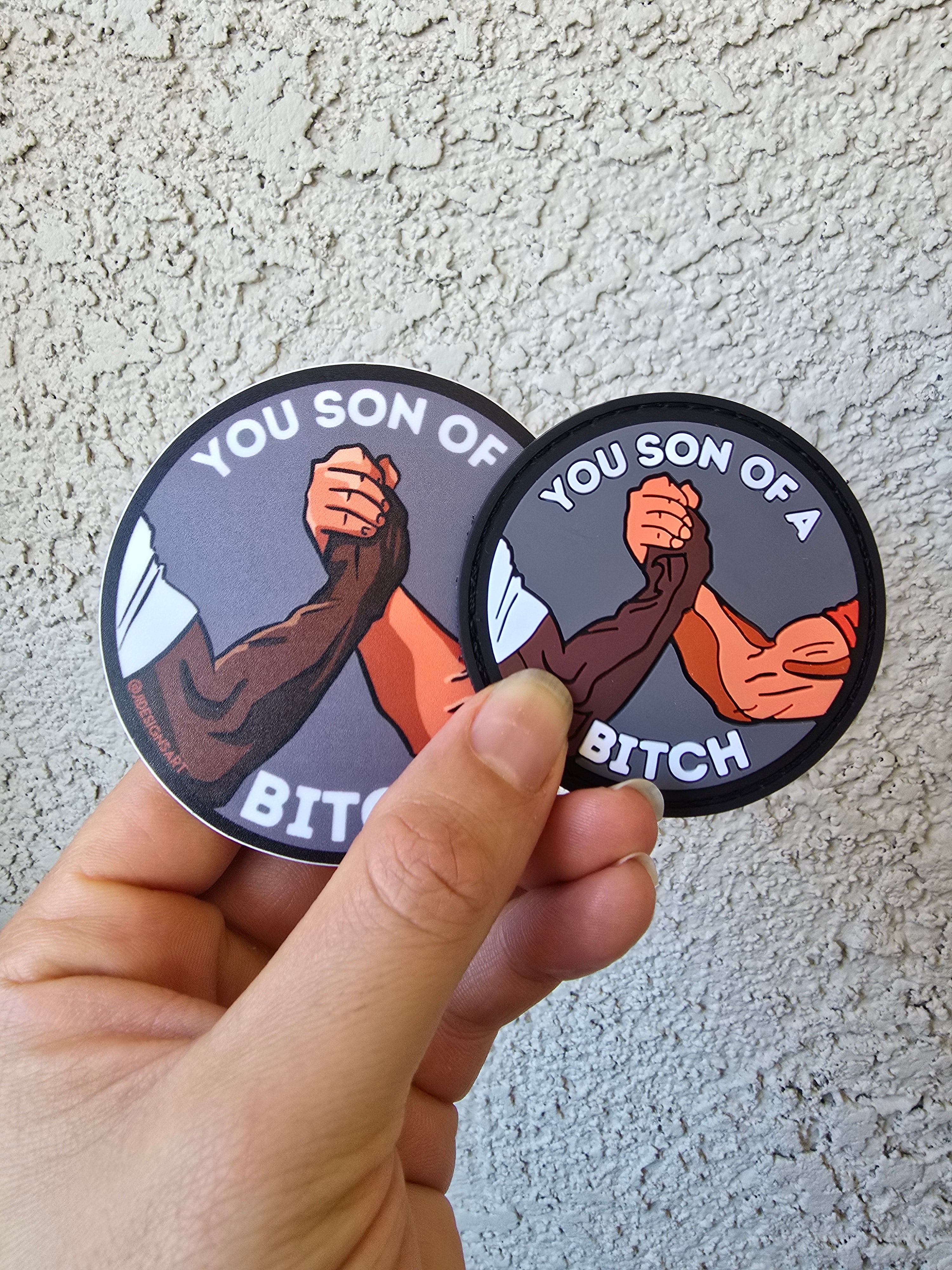 Iconic Handshake Rubber Hook and Loop Patch