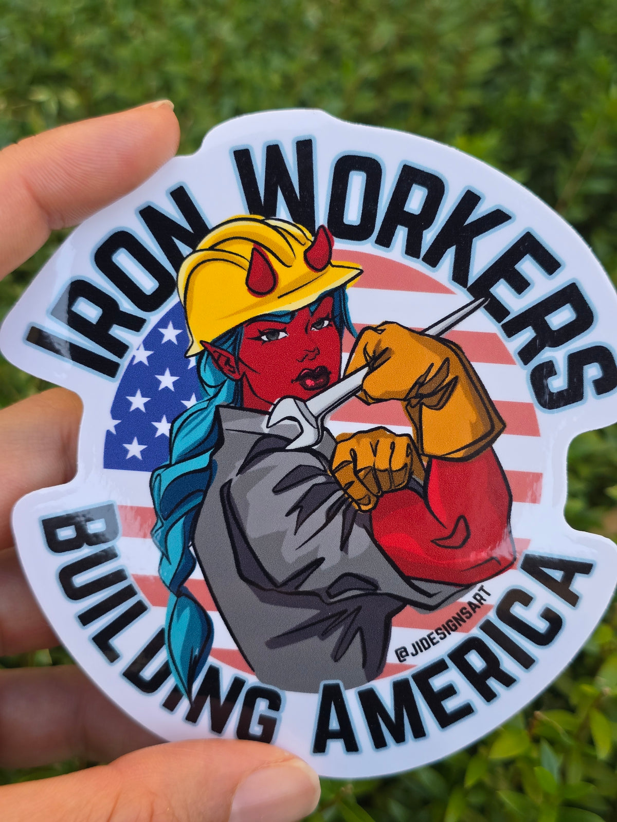 Steel Worker Trade Worker Weatherproof Sticker