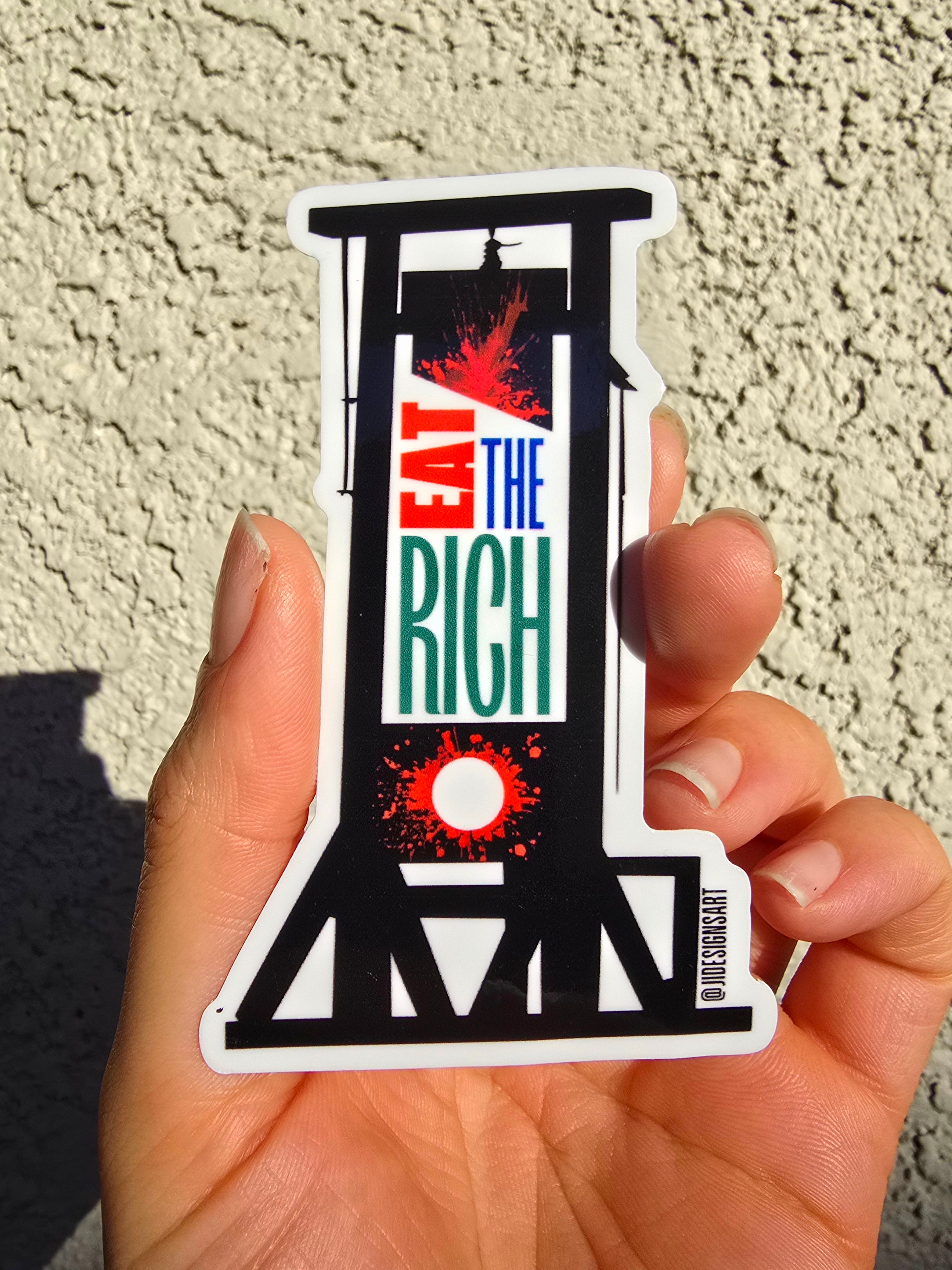 Eat the Rich Guillotine Sticker