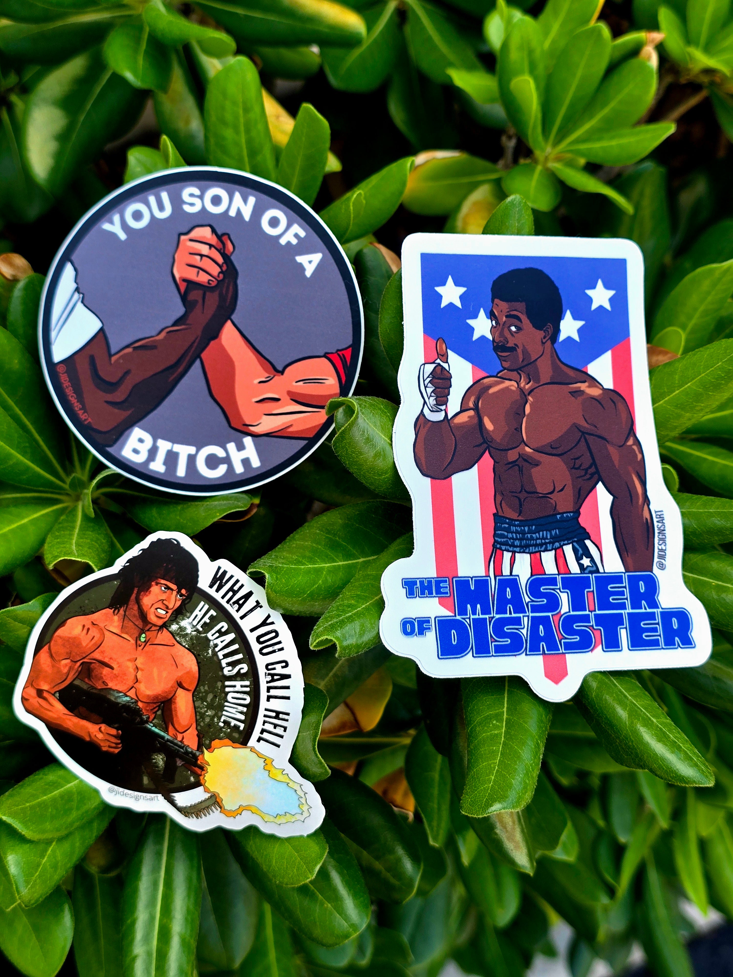 80s Action Movie Sticker Bundle