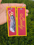Lucky Rabbit Foot Woven Jet Tag
