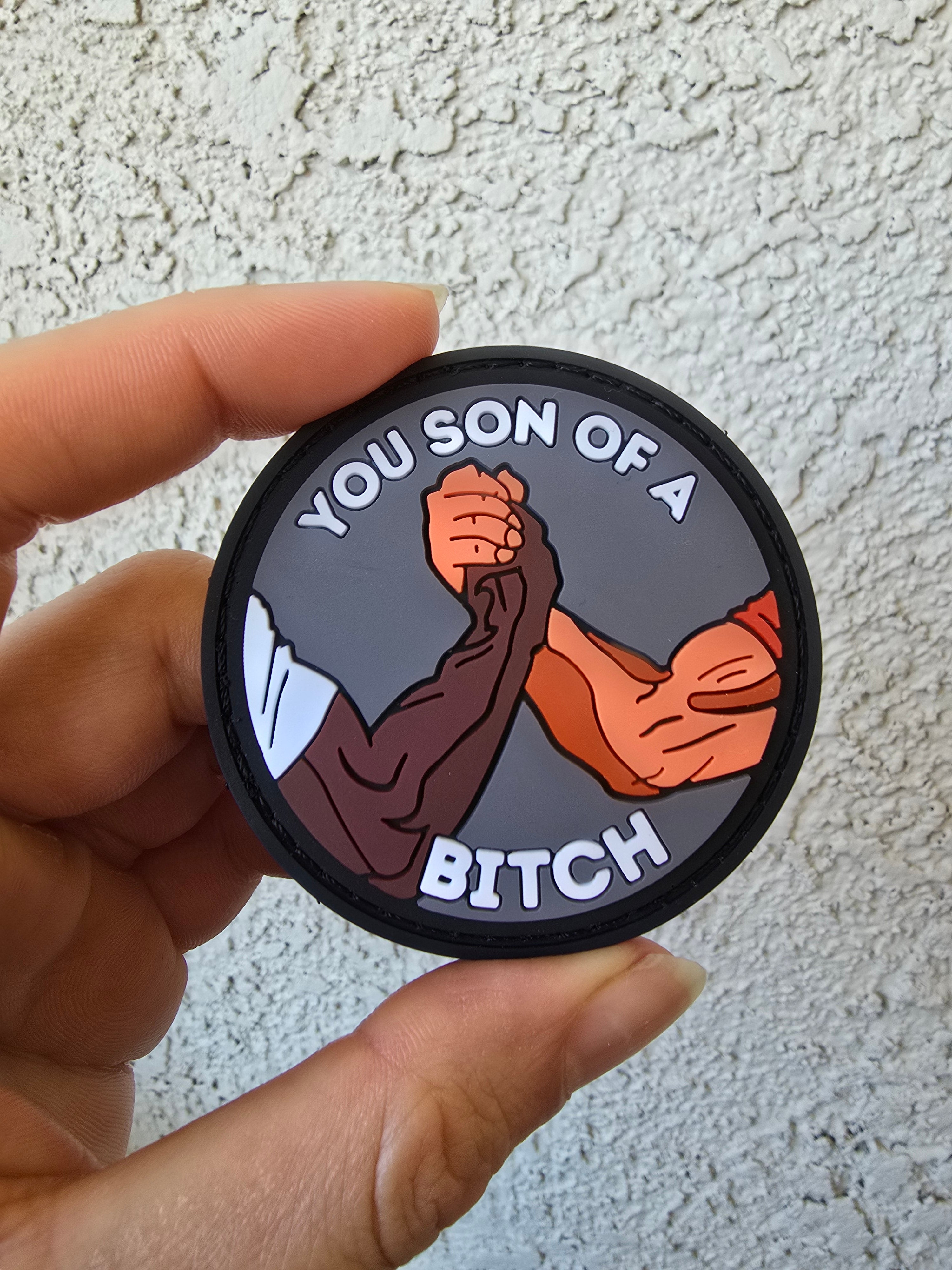Iconic Handshake Rubber Hook and Loop Patch
