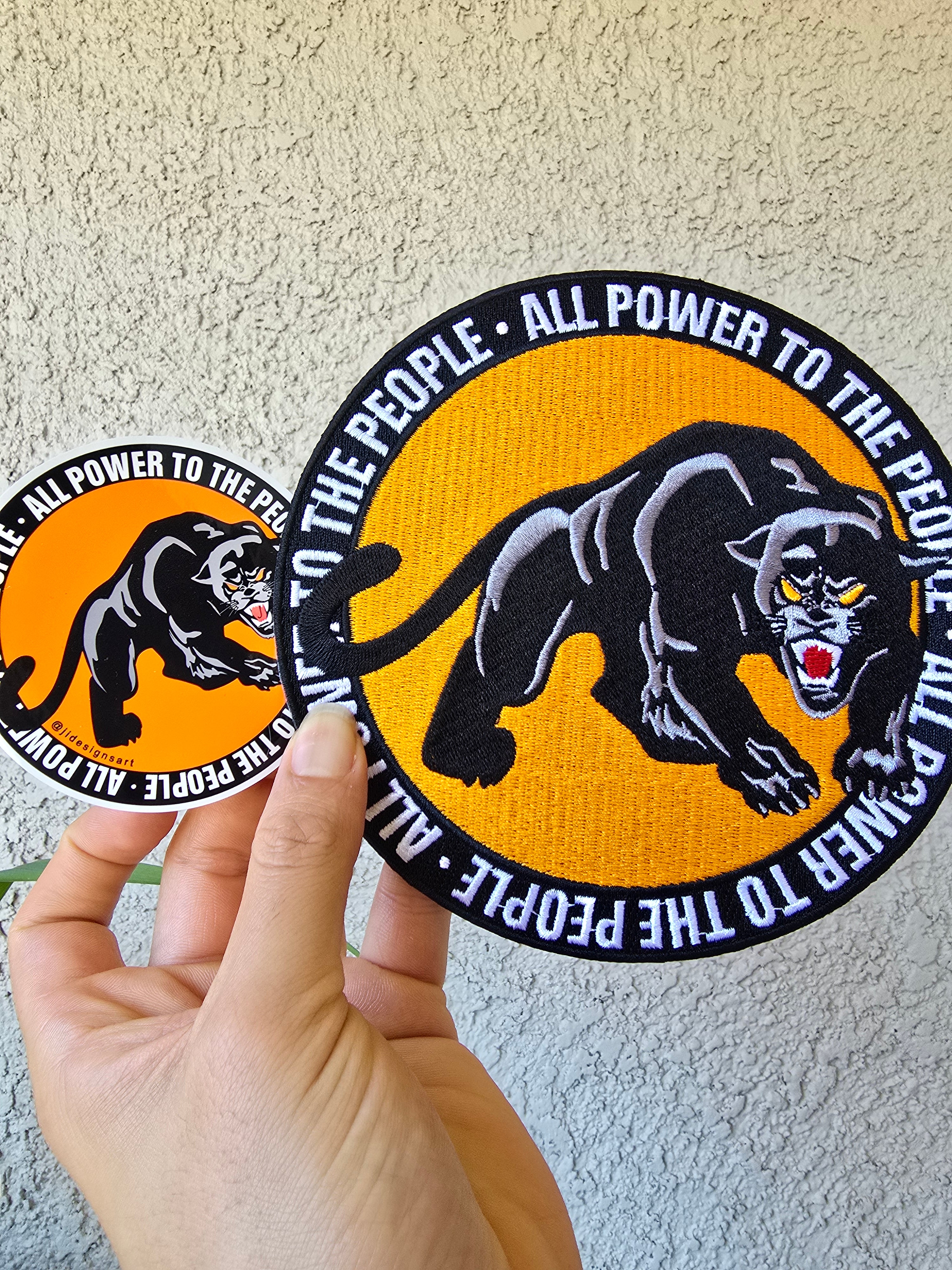 Black Power - Black Panthers Embroidered Iron-on Patch
