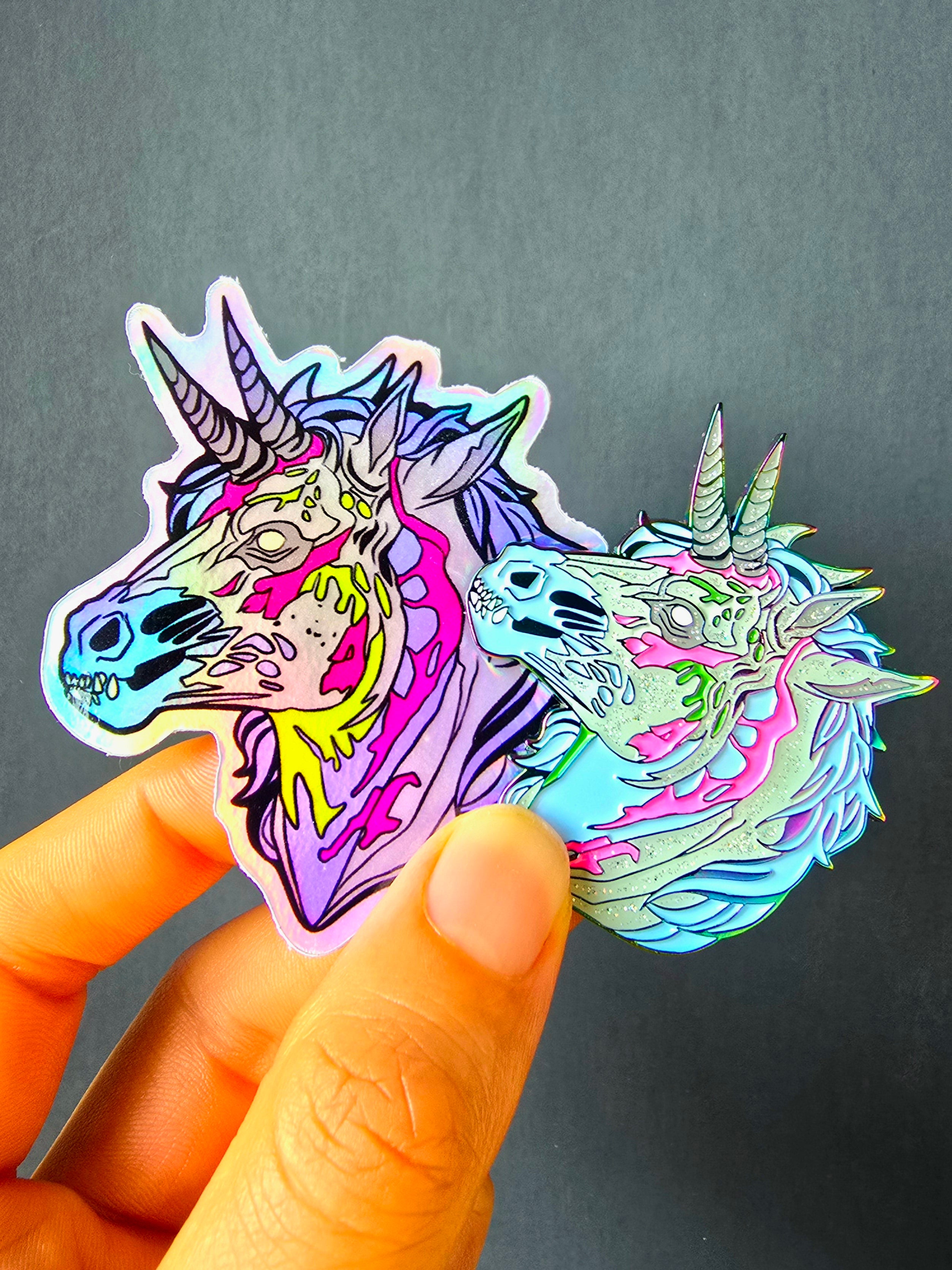 Mutant Unicorn Anodized Rainbow Metallic Pin