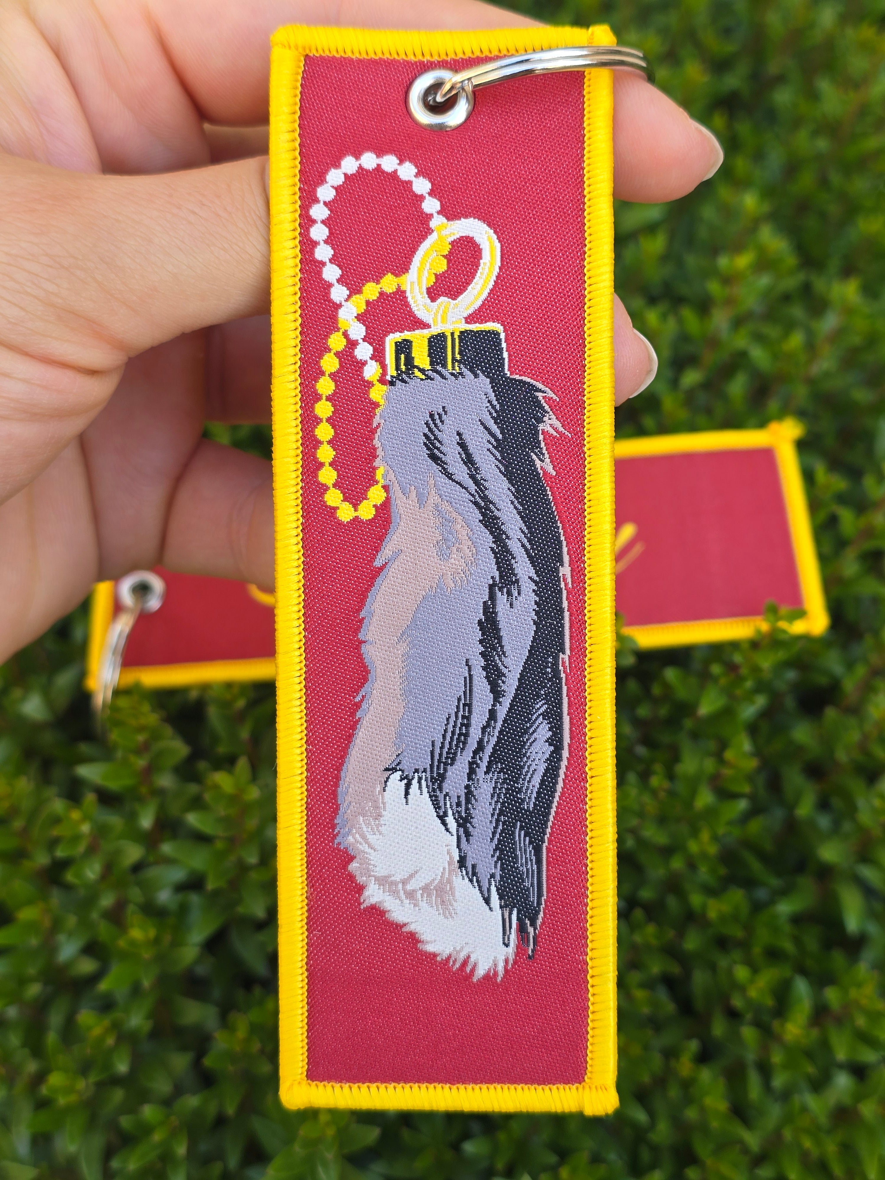 Lucky Rabbit Foot Woven Jet Tag