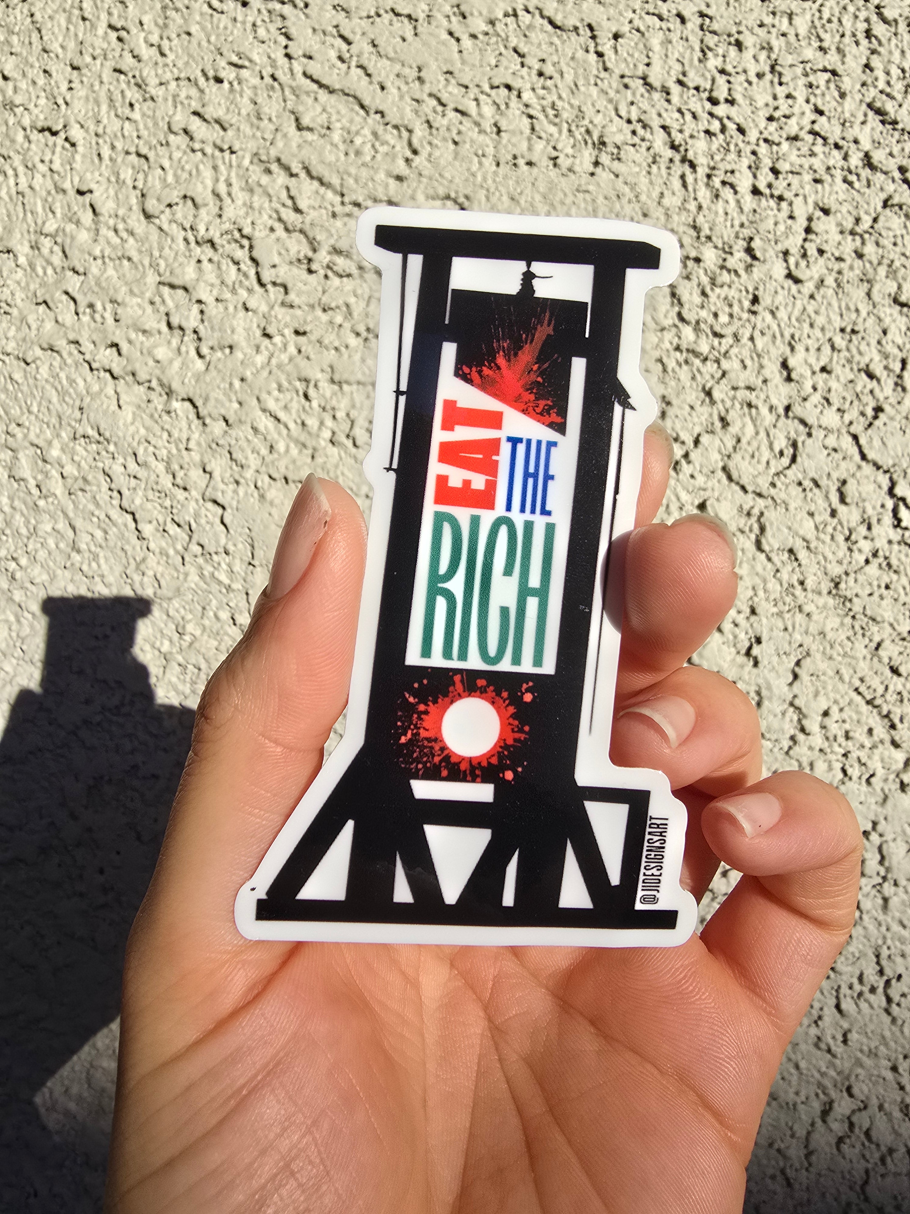 Eat the Rich Guillotine Sticker