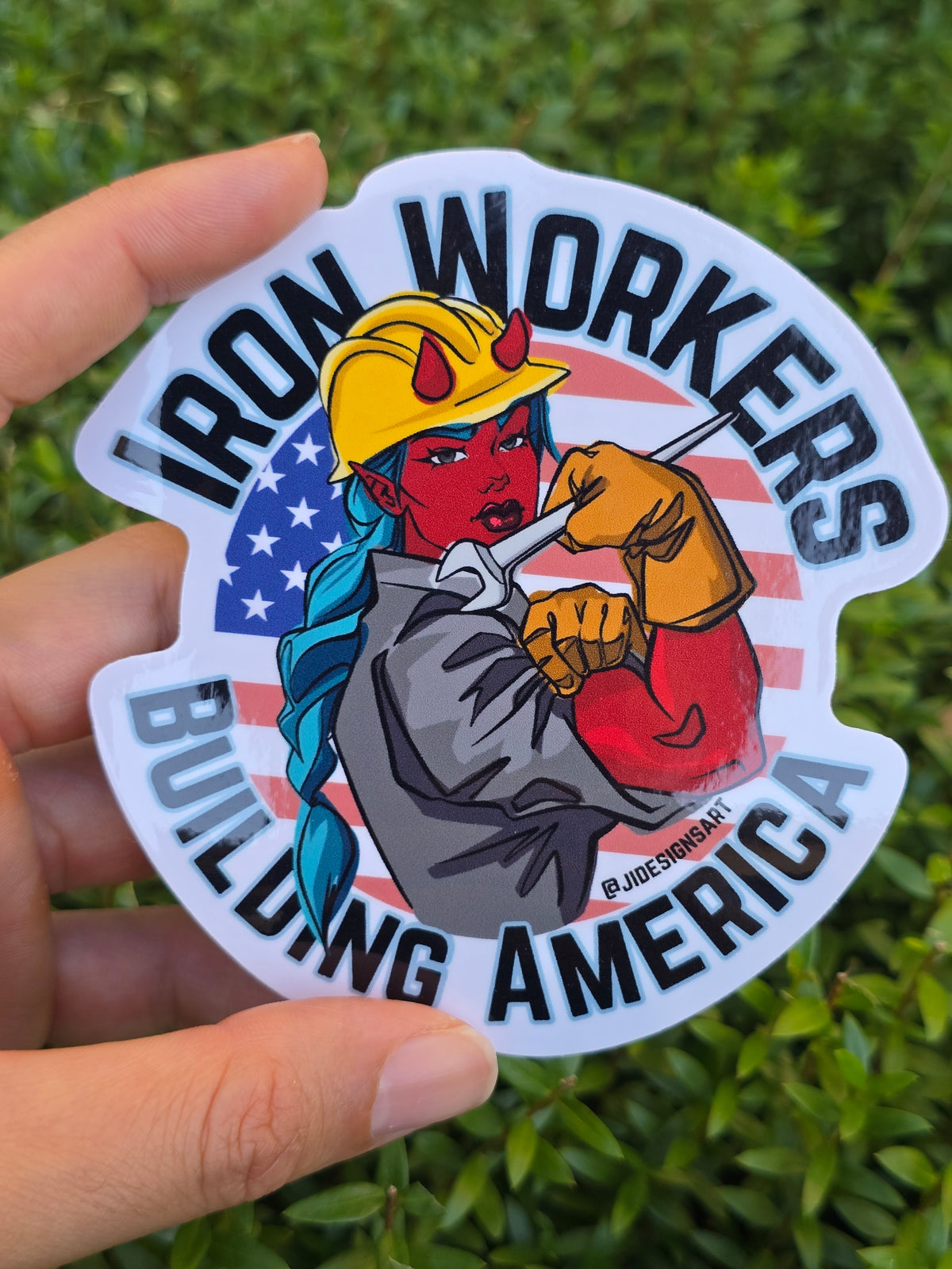 Steel Worker Trade Worker Weatherproof Sticker
