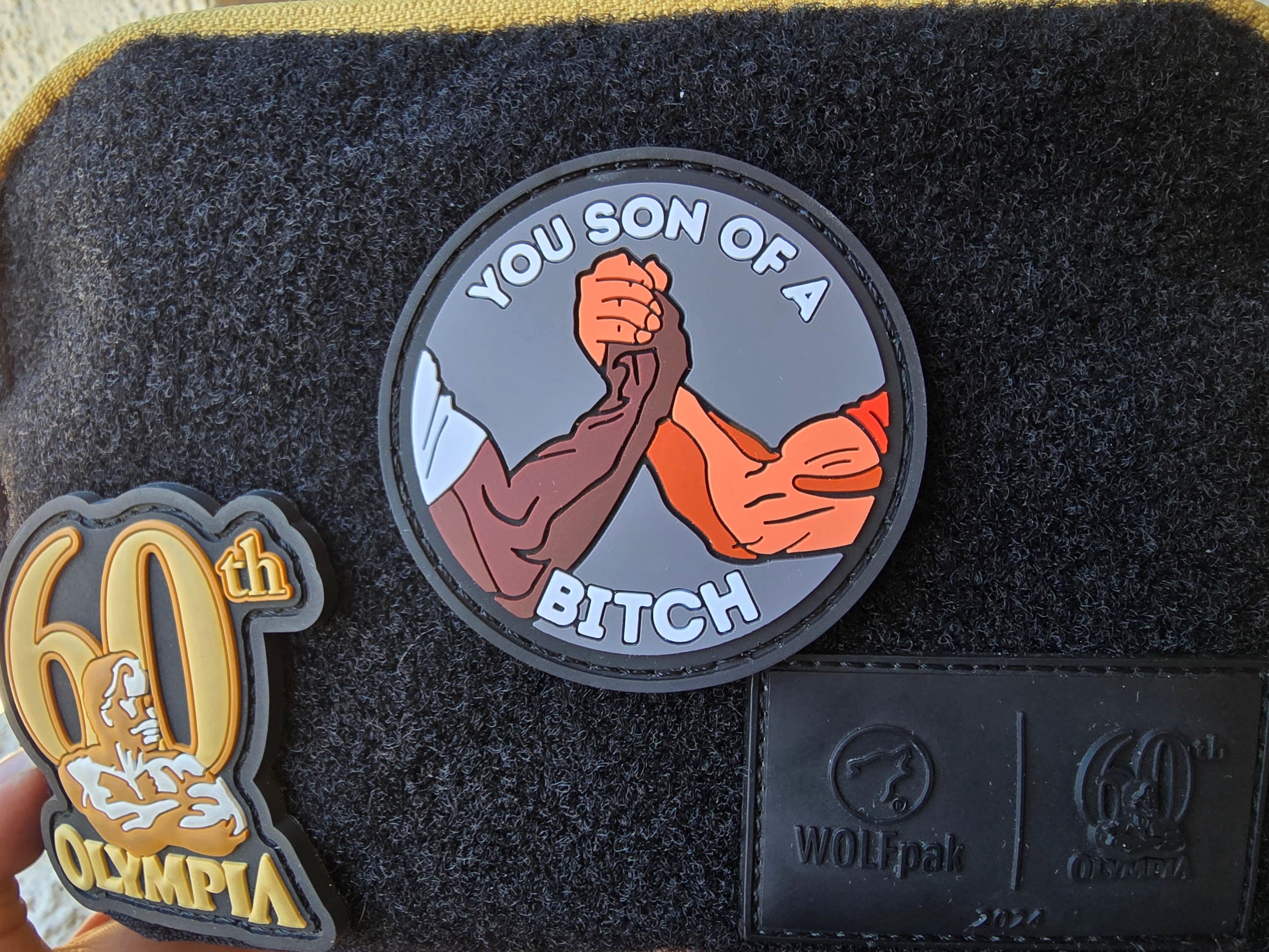 Iconic Handshake Rubber Hook and Loop Patch