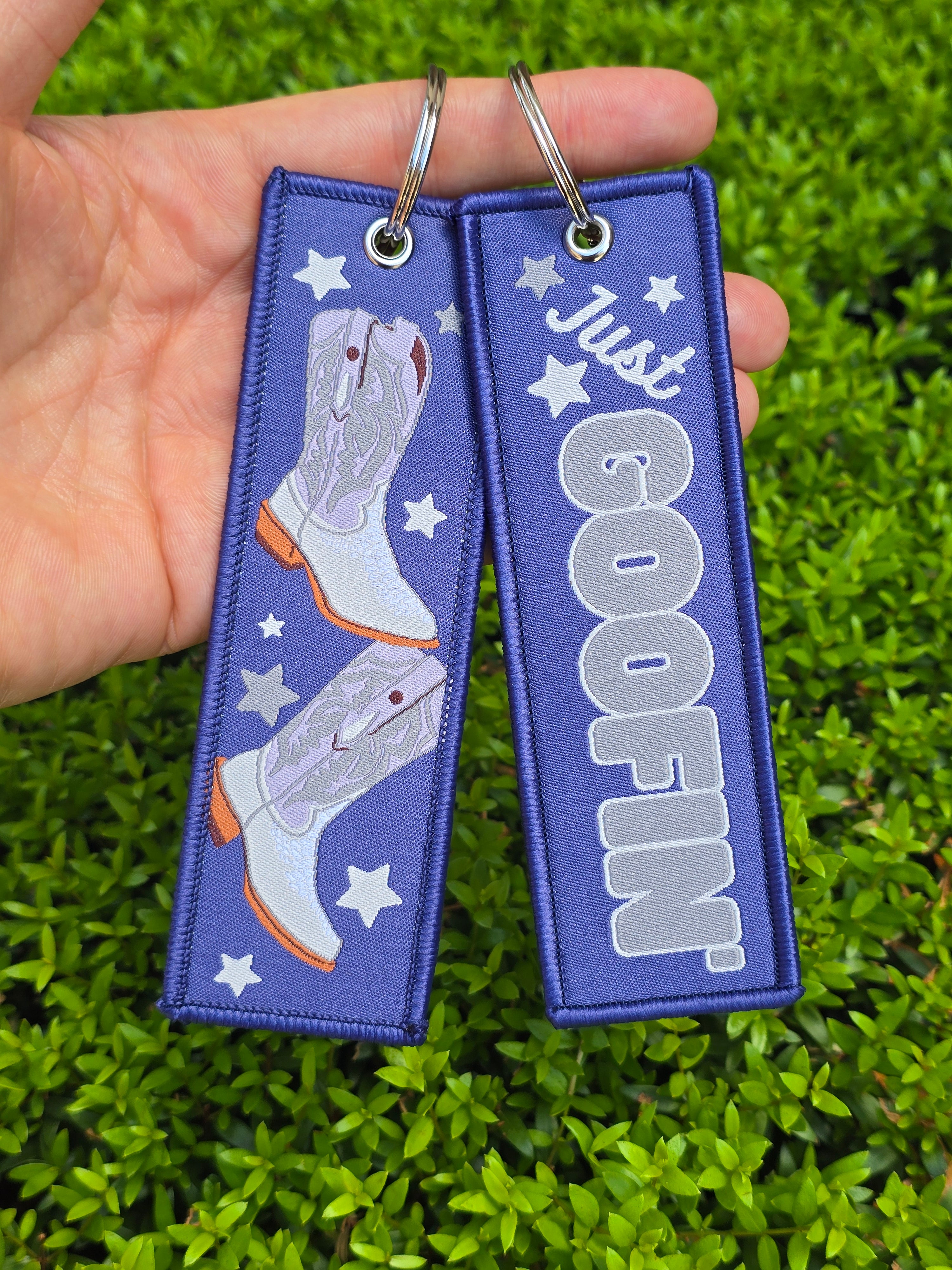 Just Goofin' Woven Jet Tag
