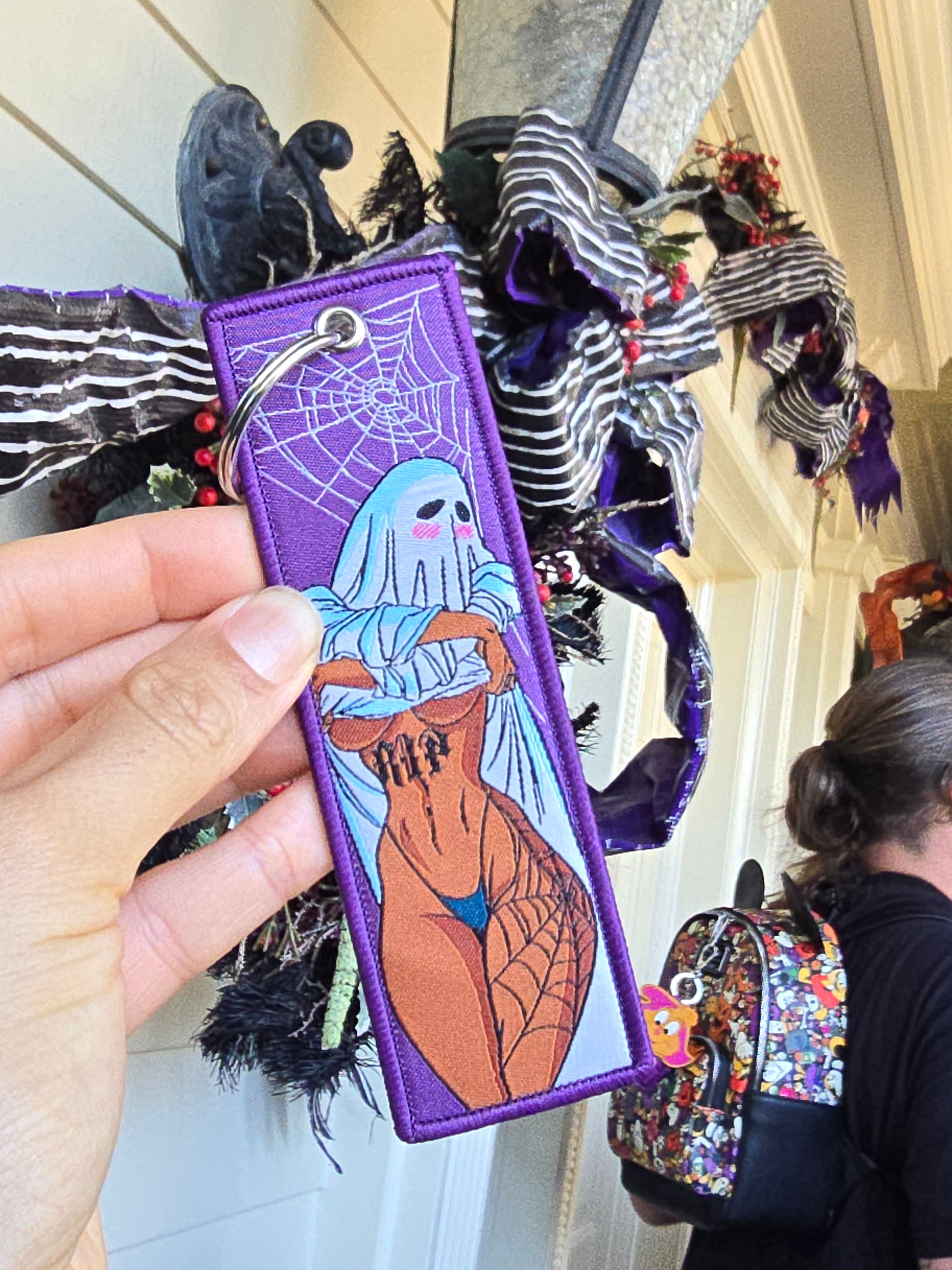 RIP Sexy Ghost Girl Jet Tag Keychain