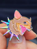Barking Chihuahua Rainbow Oil Slick Soft Enamel Pin
