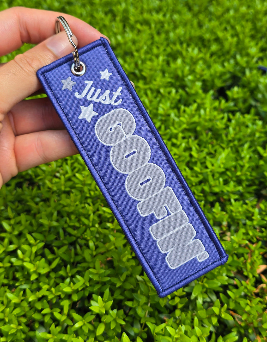 Just Goofin' Woven Jet Tag