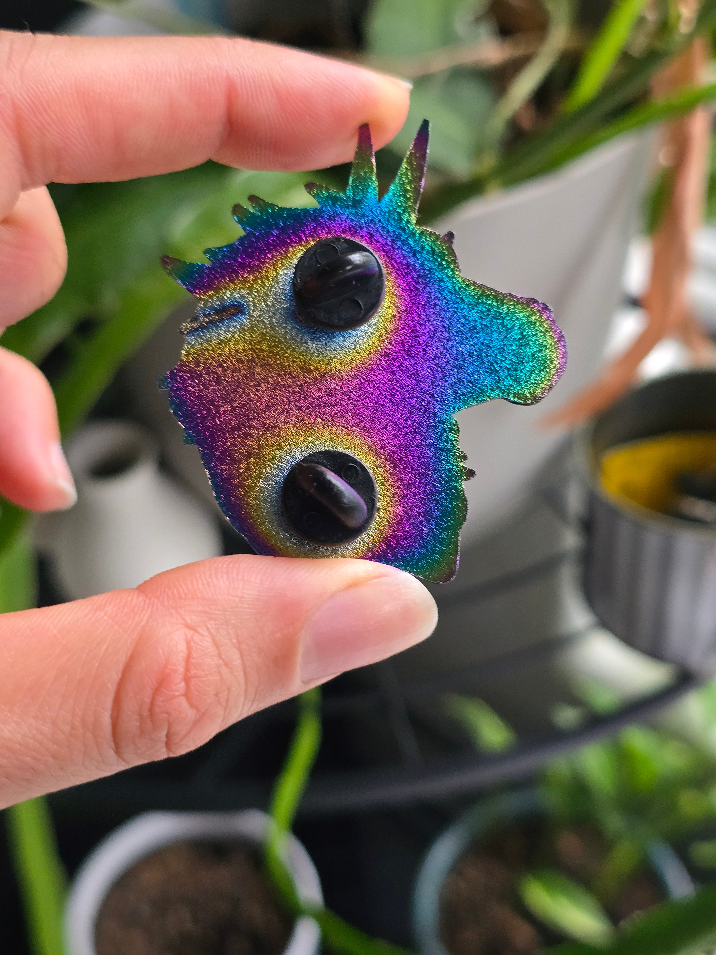 Mutant Unicorn Anodized Rainbow Metallic Pin