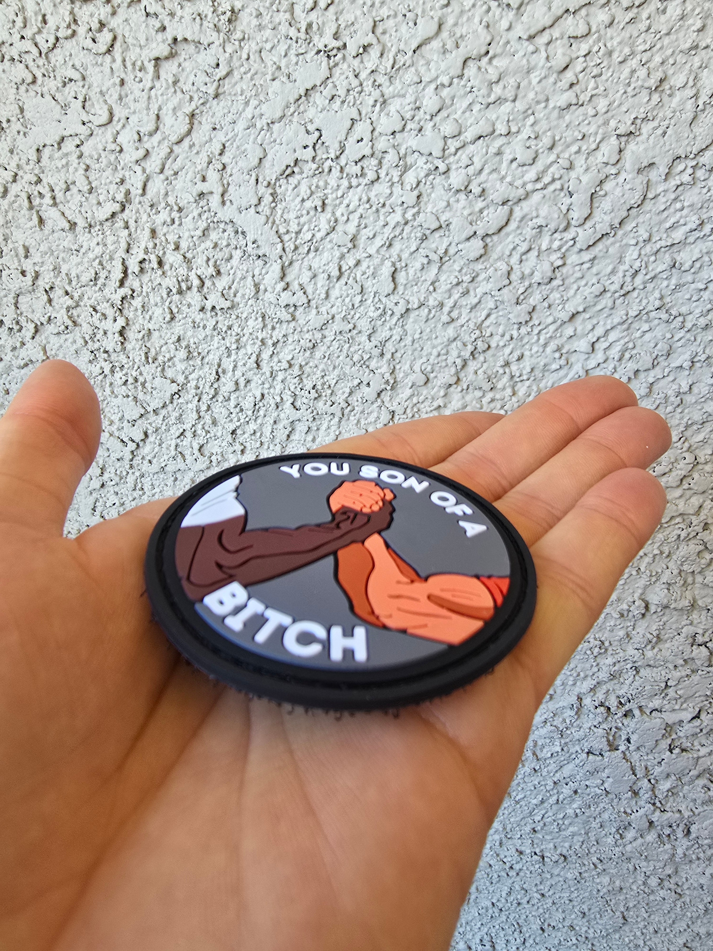 Iconic Handshake Rubber Hook and Loop Patch