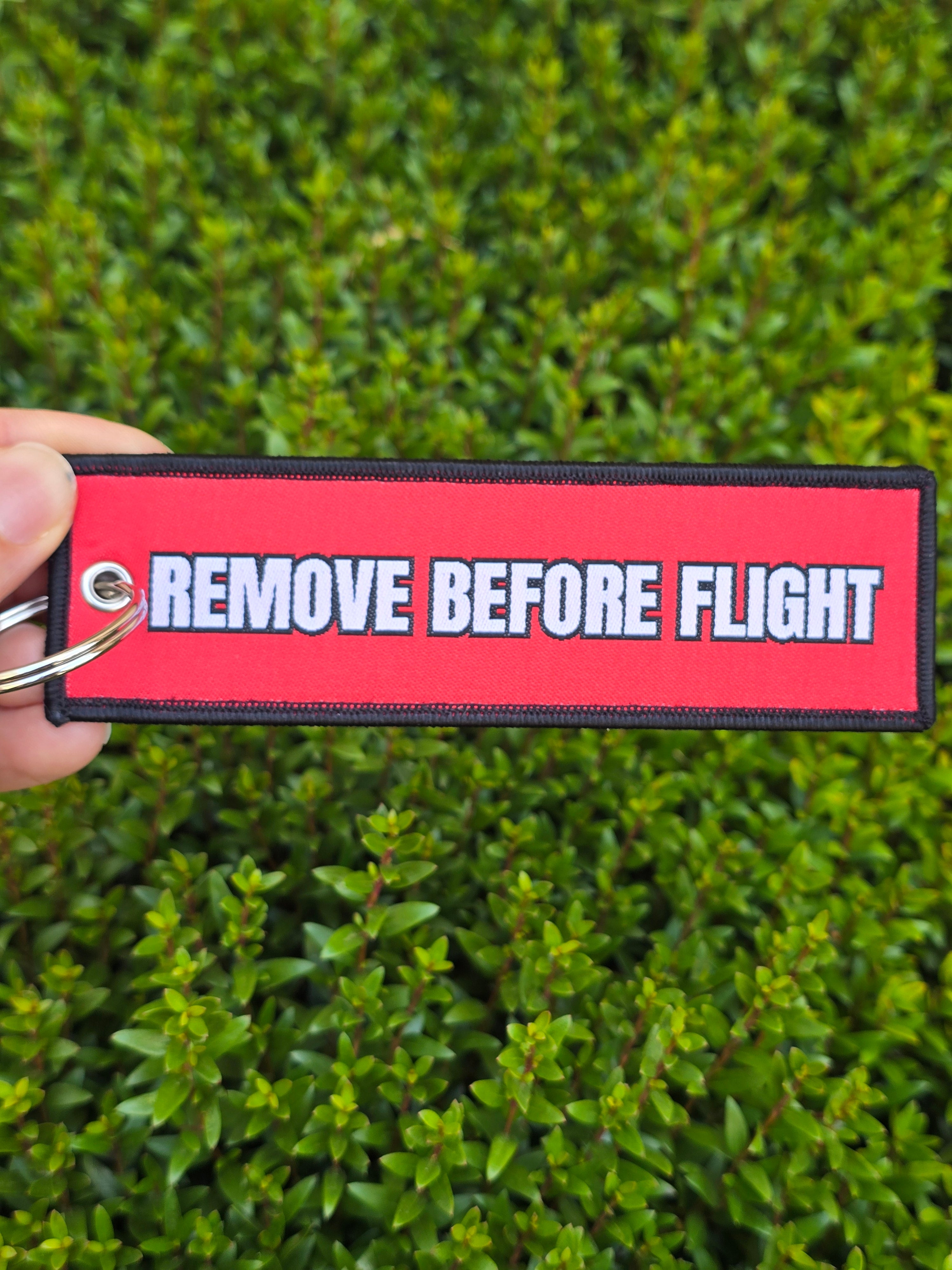 Remove Before Flight Woven Jet Tag