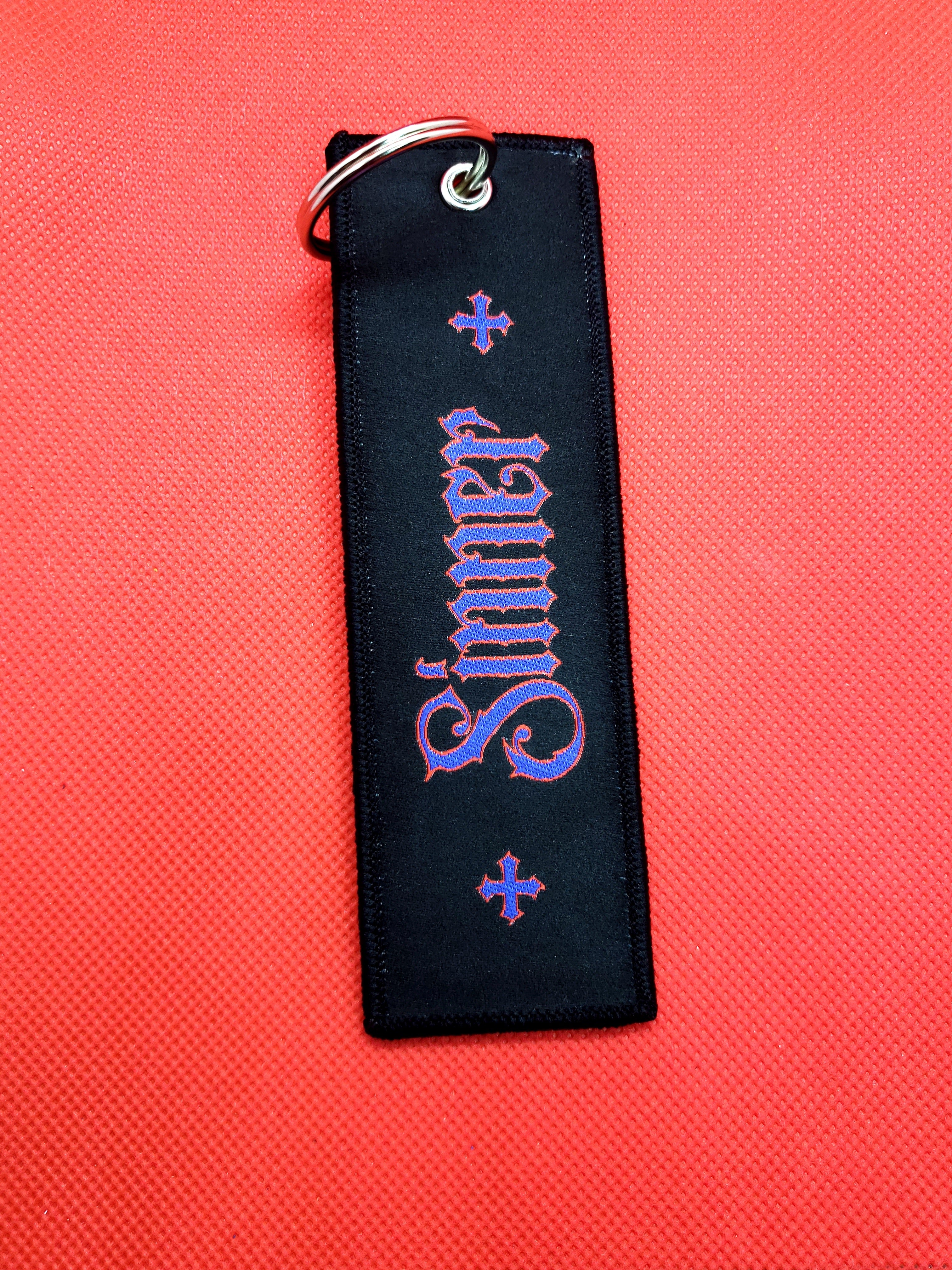Woven Jet Tag Keyring - Sinner Sexy Nun