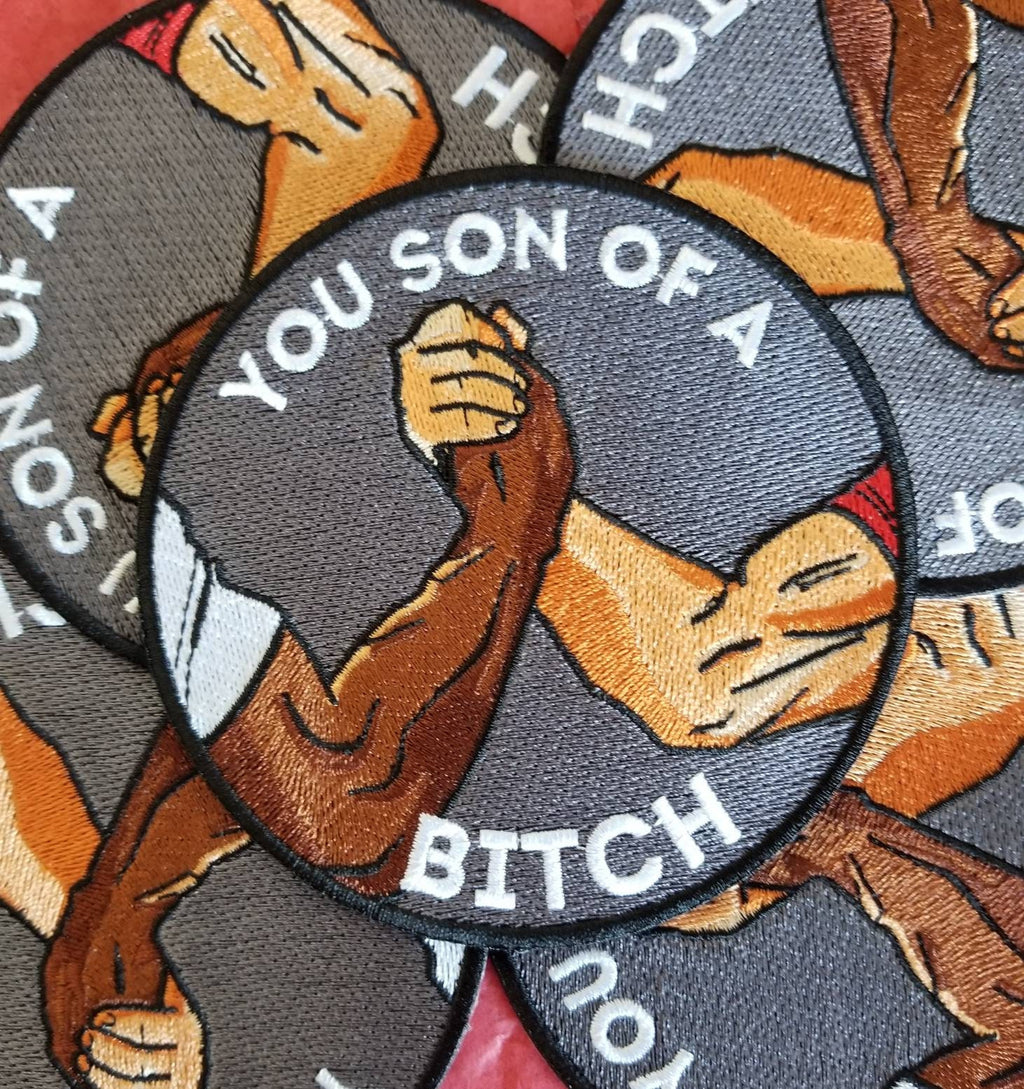 Iconic Handshake iron-on patch
