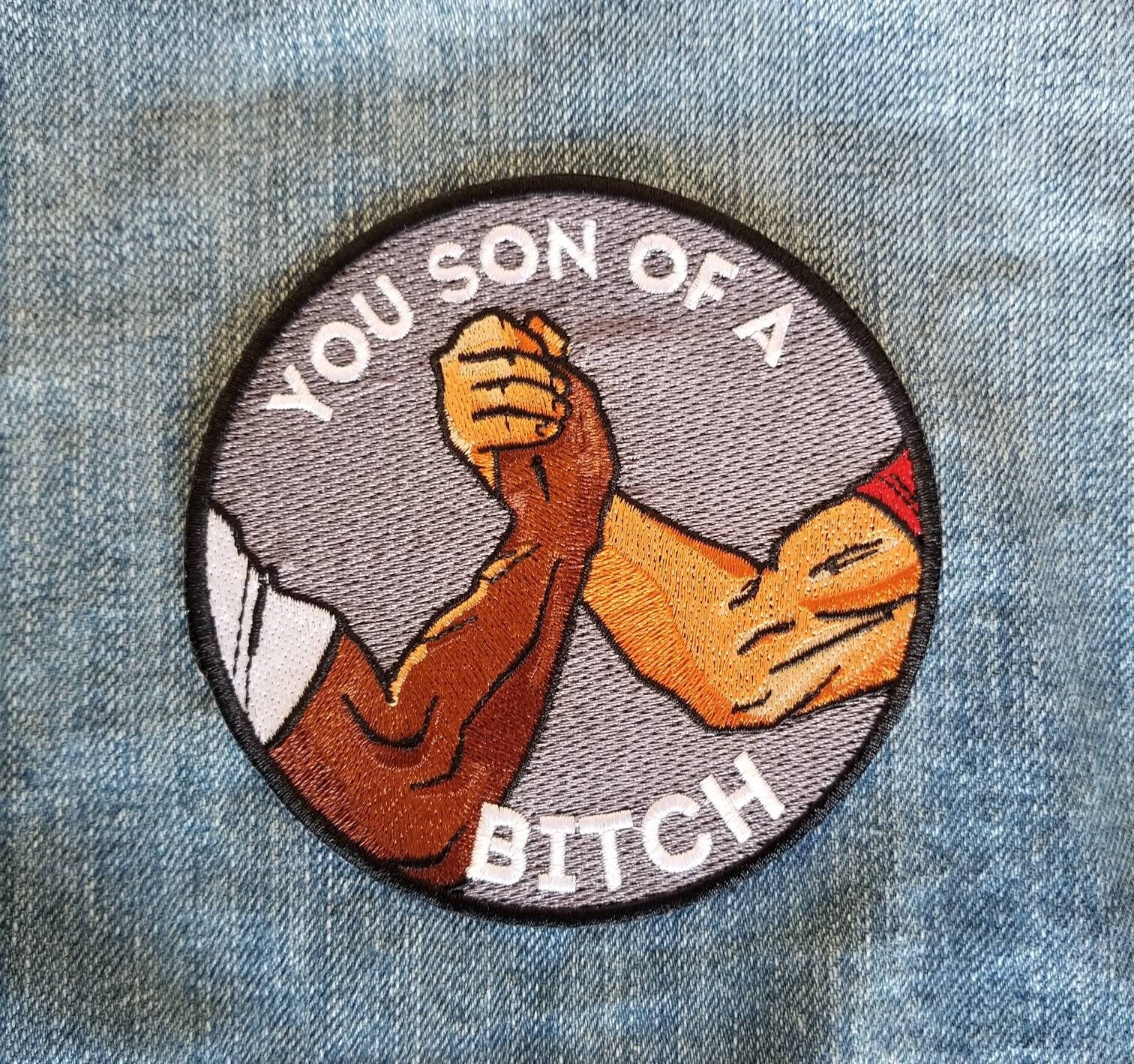 Iconic Handshake iron-on patch