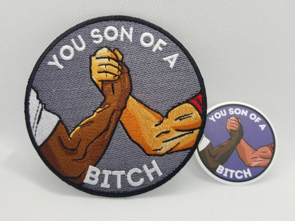 Iconic Handshake iron-on patch