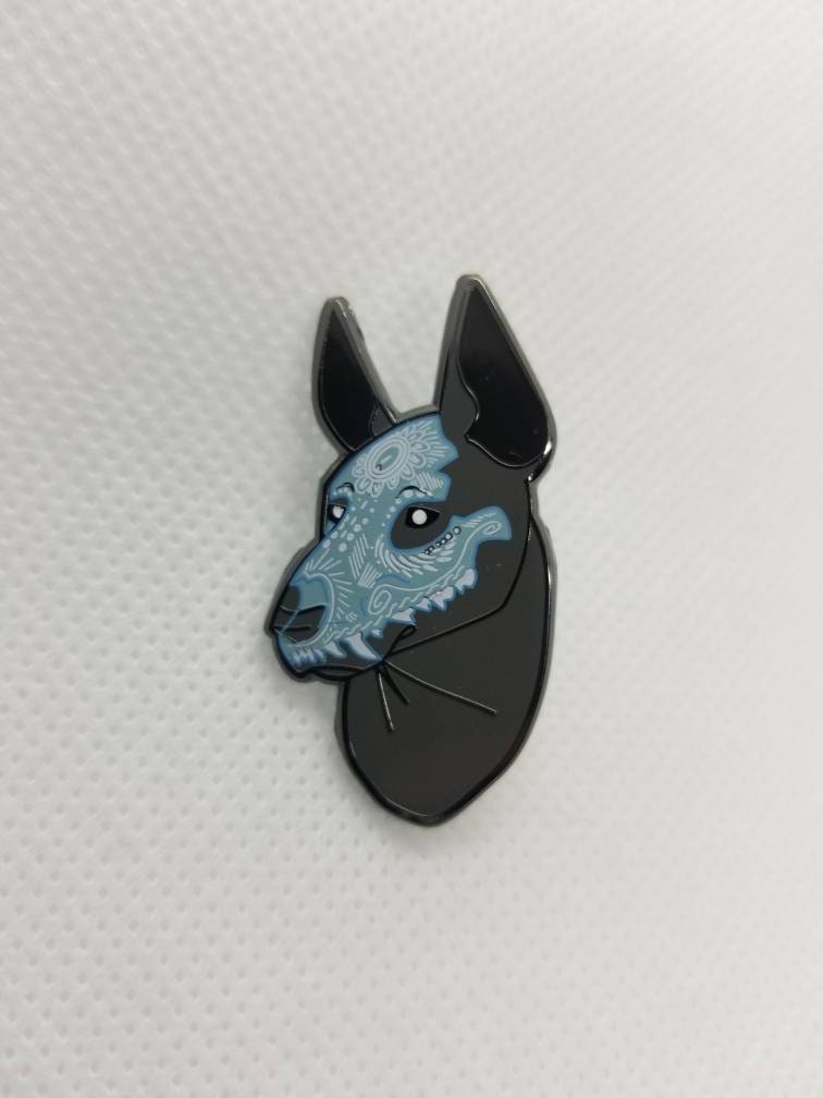 Dia de Los Muertos Painted Xolo Dog Pin