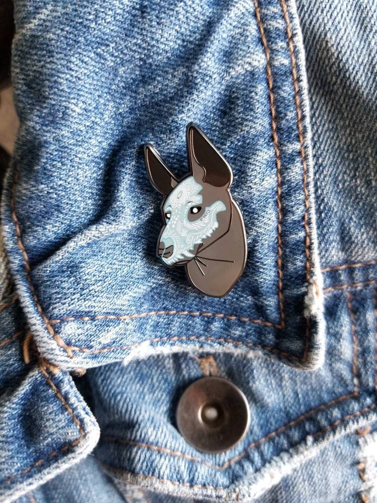 Dia de Los Muertos Painted Xolo Dog Pin